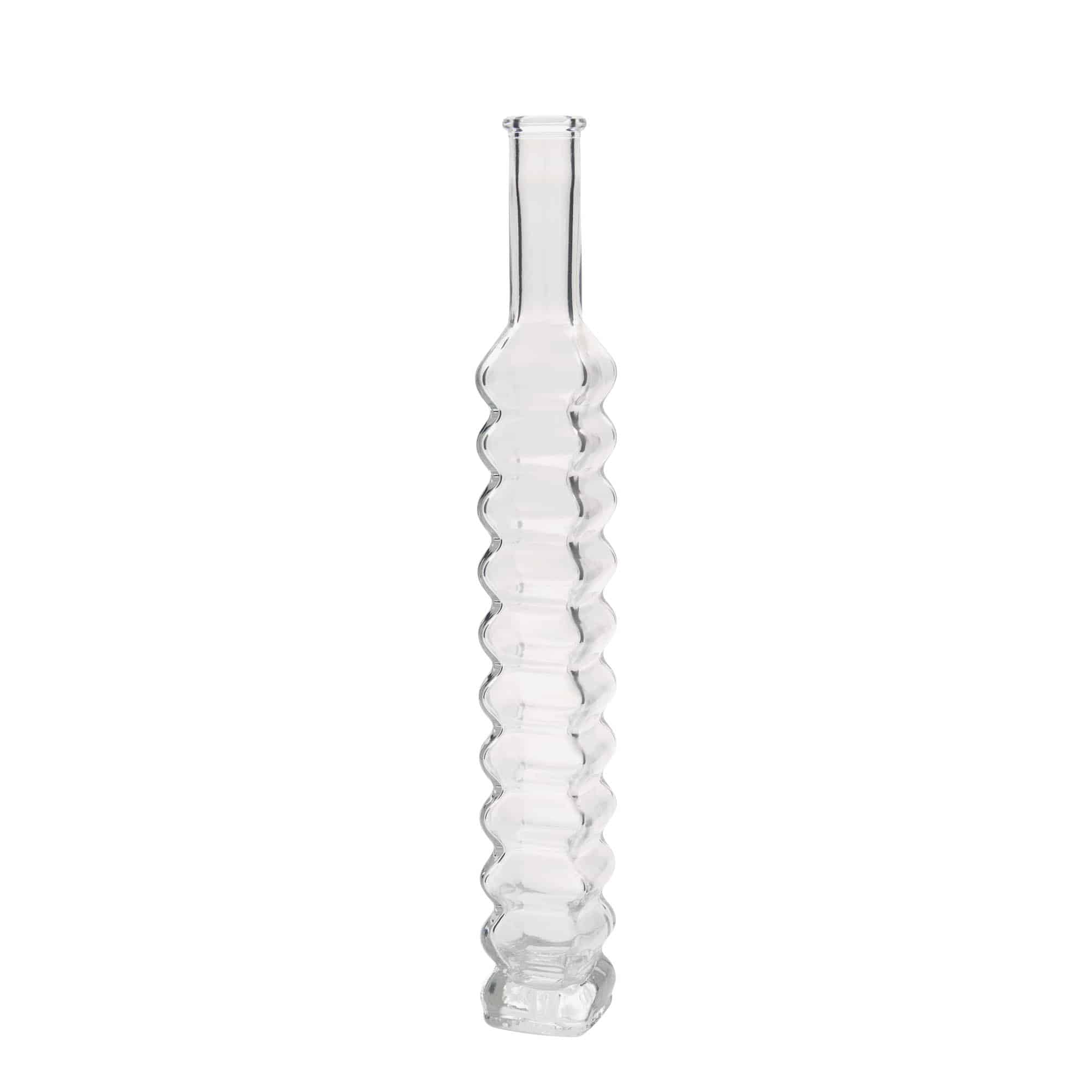 Bouteille en verre 200 ml « Roma », carrée, ouverture : bouchon en liège