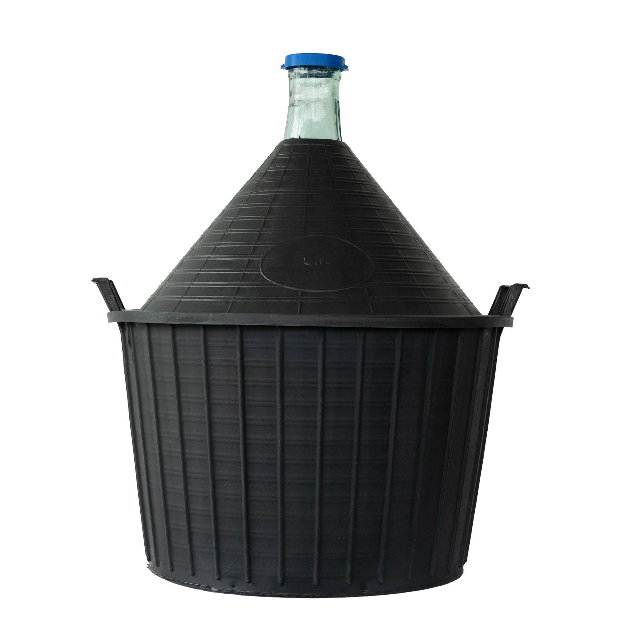 54 l bouteille ballon à col étroit, verre, ouverture : couvercle emboîtant
