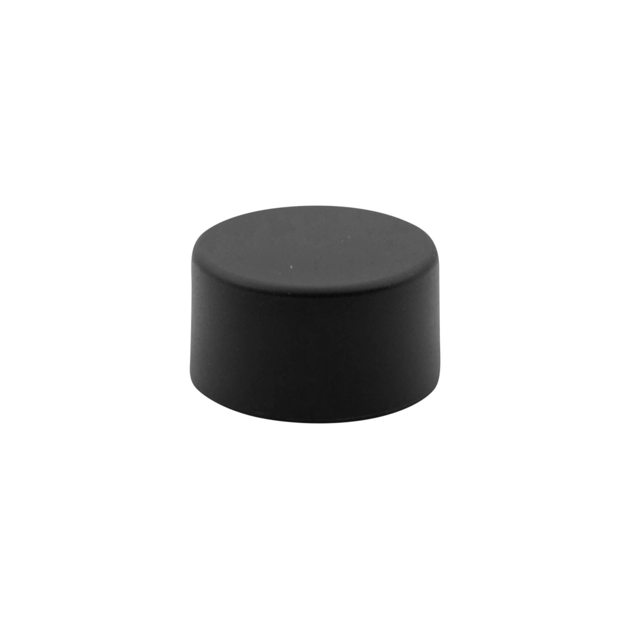 Bouchon à vis, métal-plastique, noir, pour embouchure : PP 31,5
