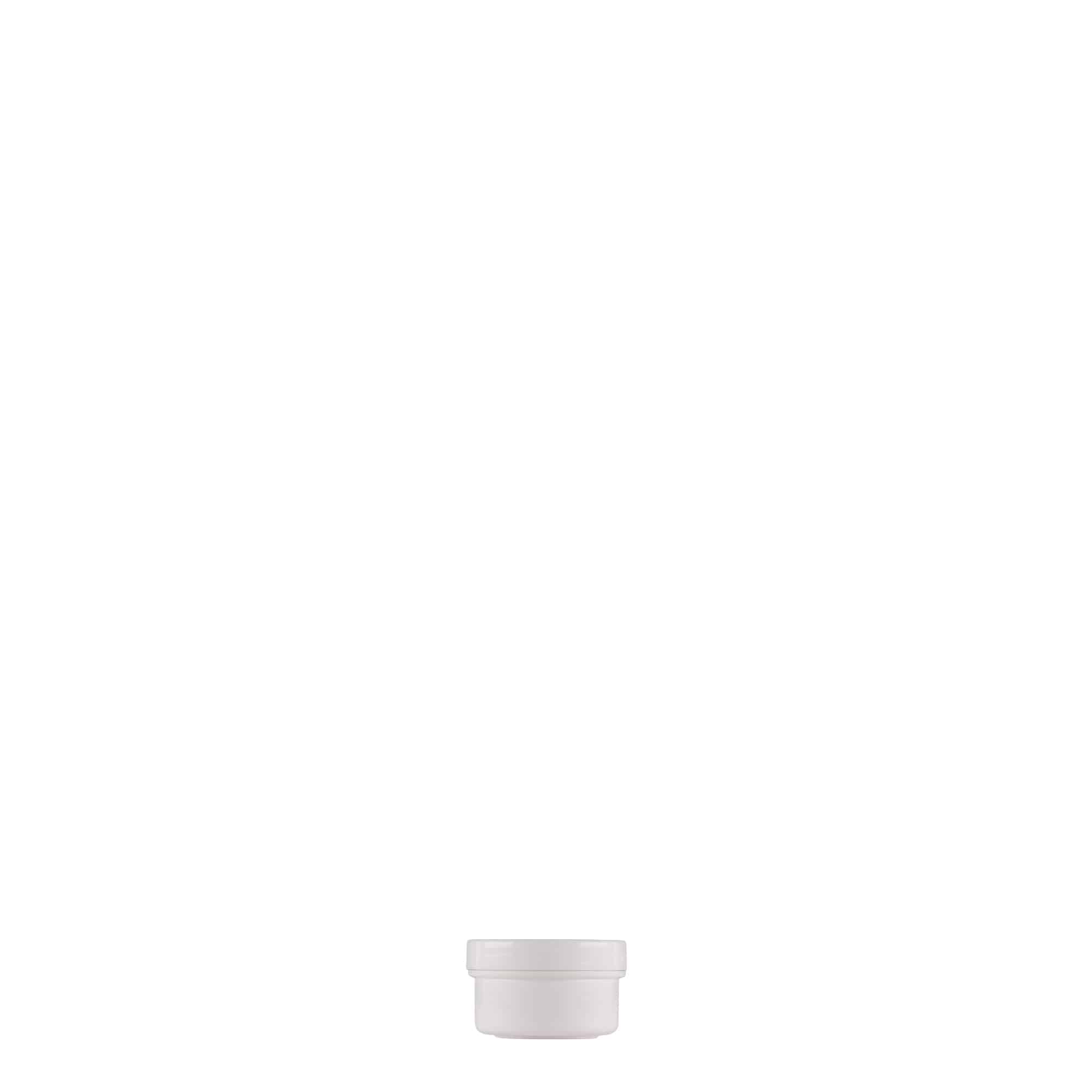 Pot en plastique de 6 ml « White Line », PP, blanc, ouverture : bouchon à vis