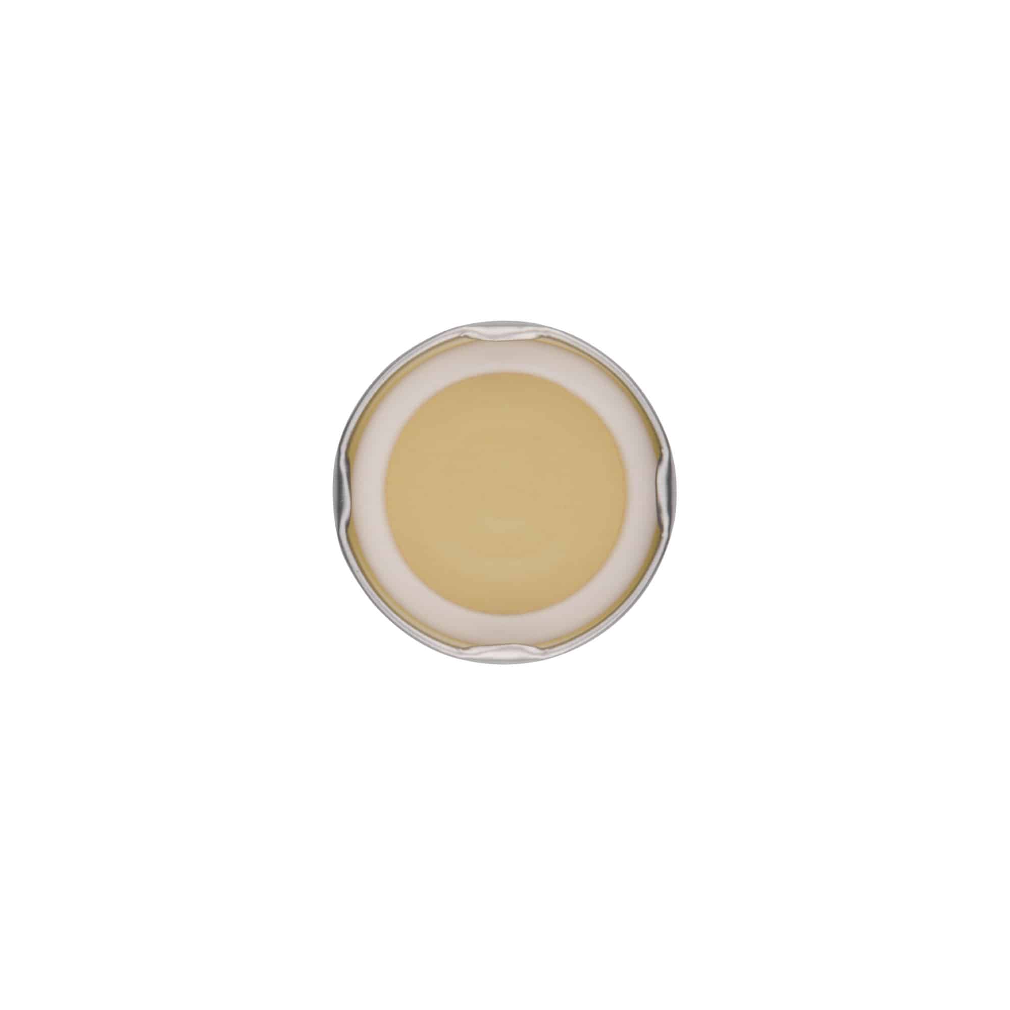 Bouchon à visser, tôle blanche, argenté, pour ouverture : TO 48
