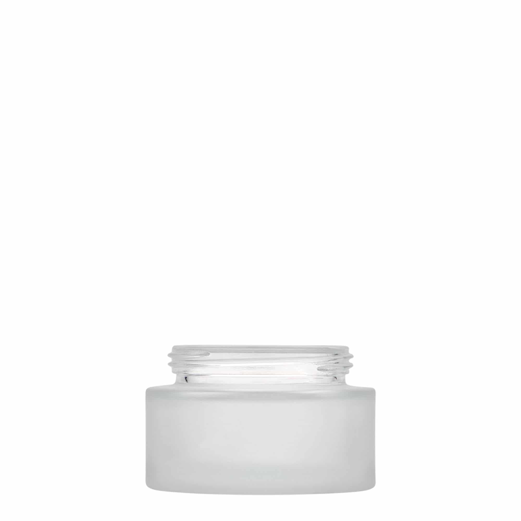 50 ml pot « Édition Platine », verre, givré, ouverture : fermeture à vis