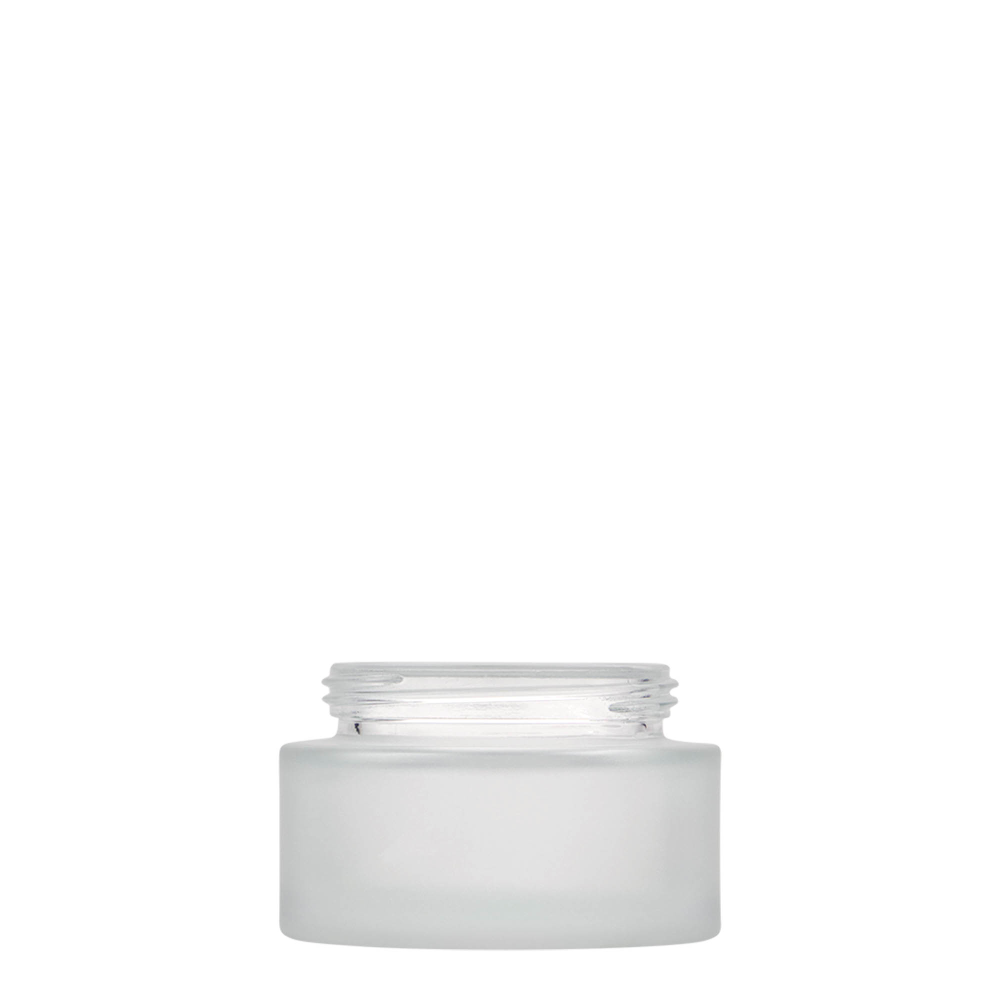 50 ml pot « Édition Platine », verre, givré, ouverture : fermeture à vis