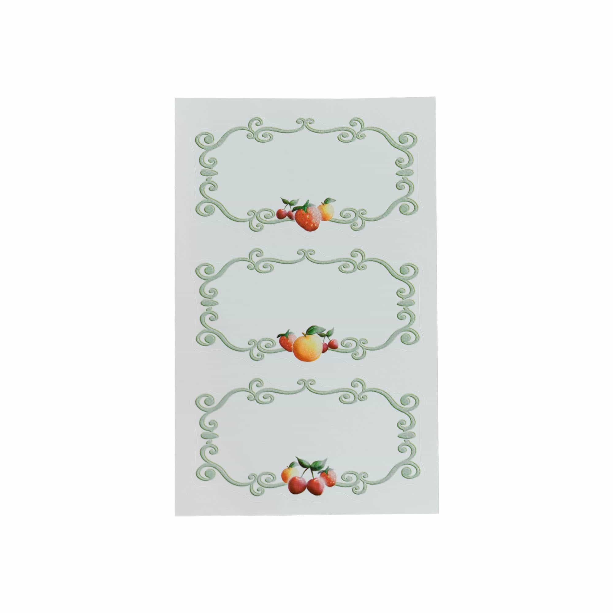 Étiquettes Zweckform « Cadre Fruits », rectangulaires, papier, multicolores
