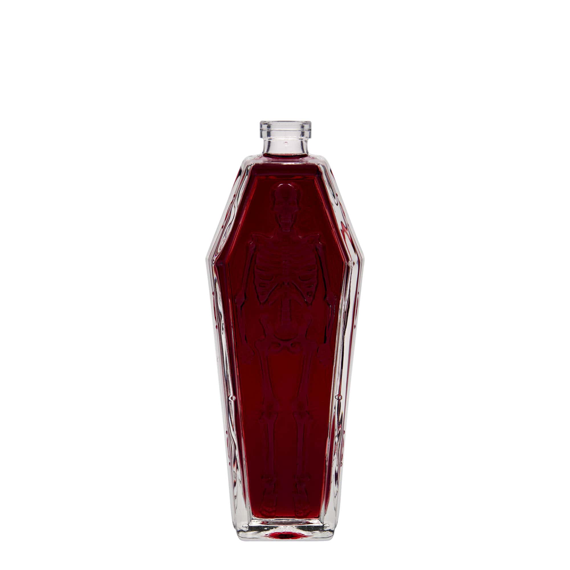 Flacon en verre 200 ml « cercueil », ouverture : bouchon en liège