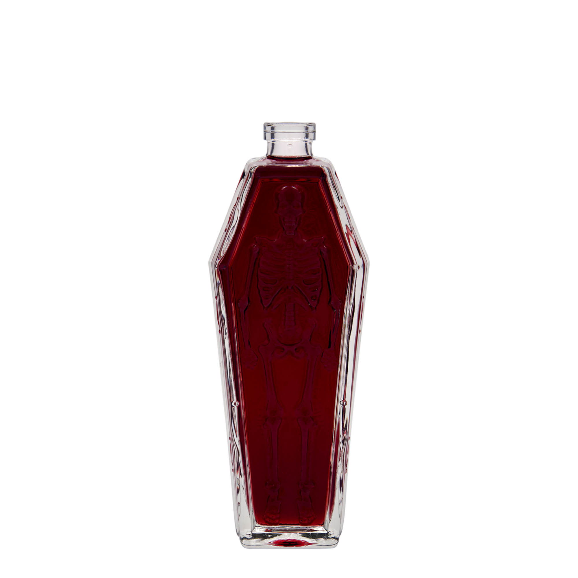Flacon en verre 200 ml « cercueil », ouverture : bouchon en liège
