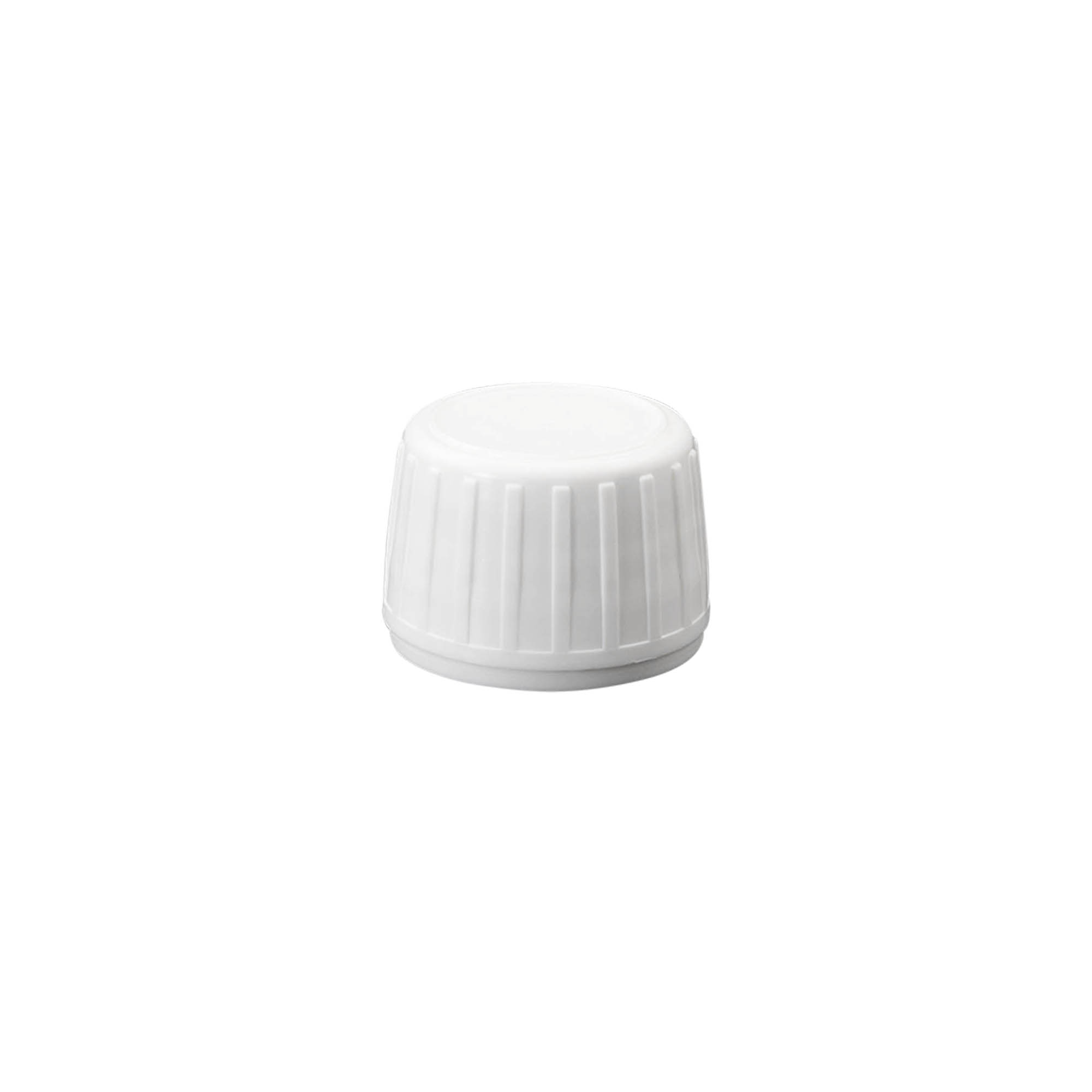 Bouchon à vis, plastique PP, blanc, pour ouverture : PP 28