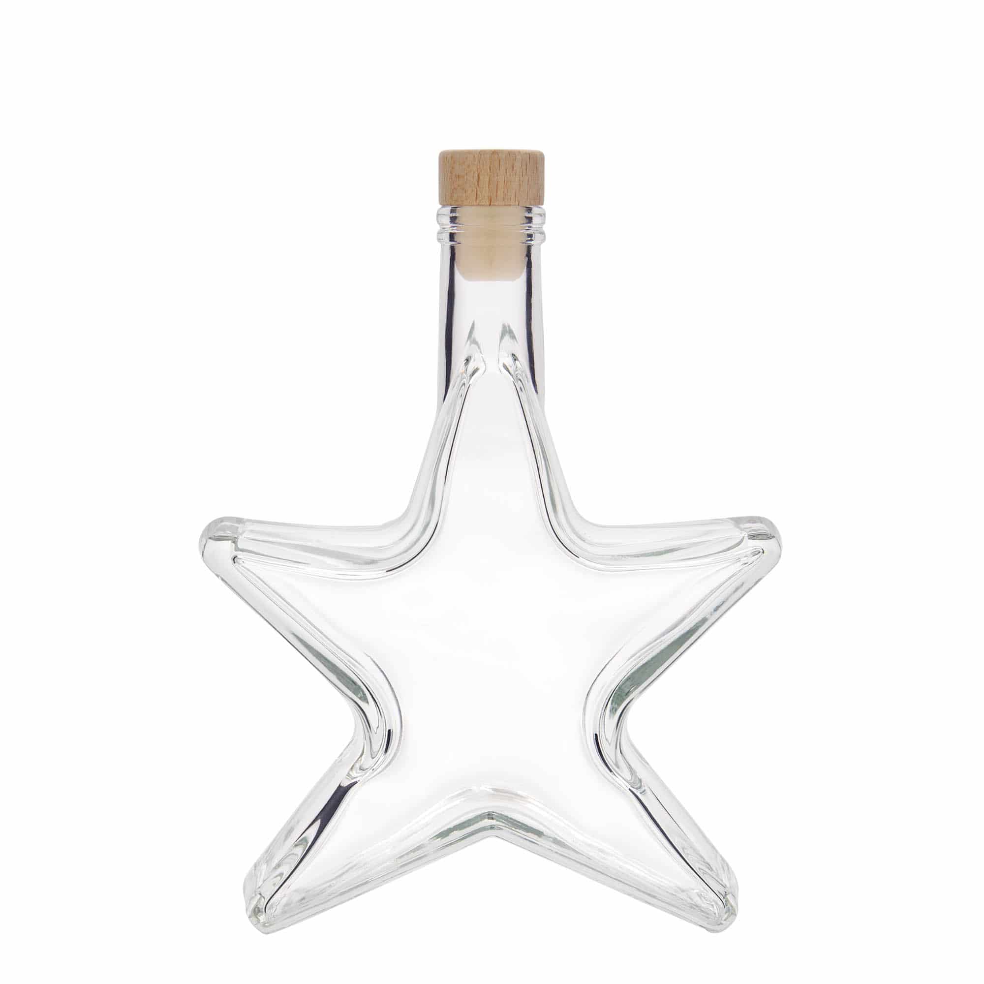 100ML - Petite bouteille en verre avec étoile porte bonheur de