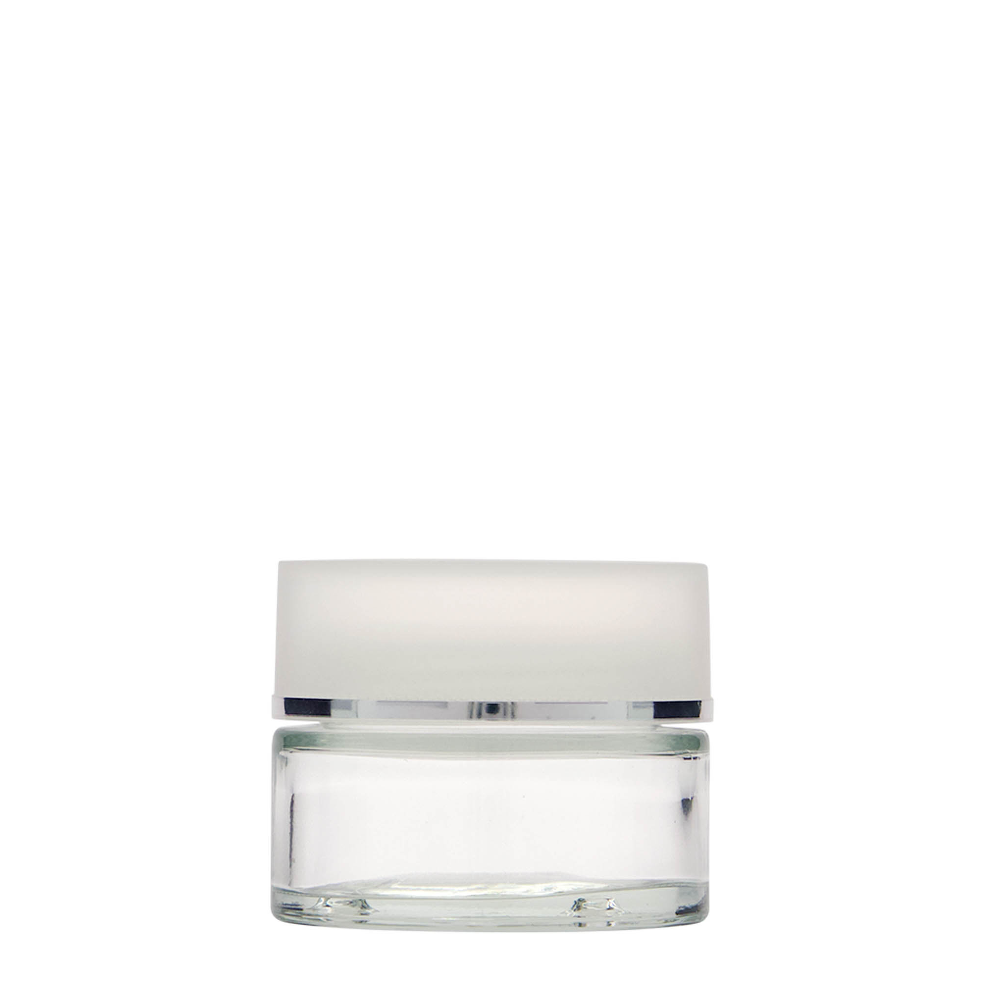 Pot de 50 ml 'Clear Edition', verre, ouverture : fermeture à vis