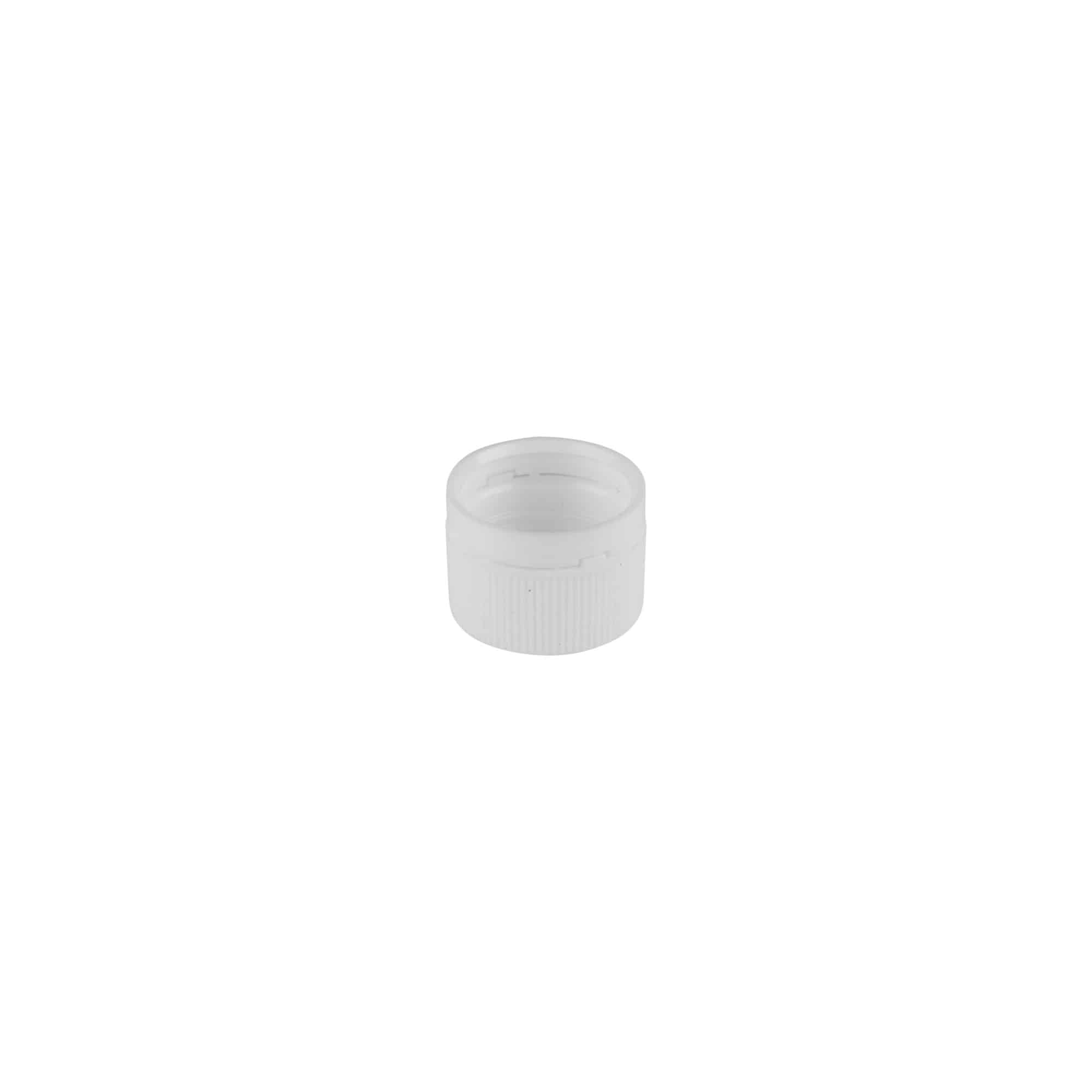 Bouchon à vis pour tubes PET, plastique, blanc