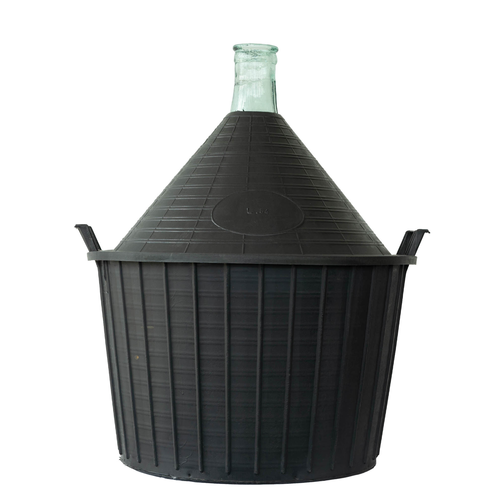 54 l bouteille ballon à col étroit, verre, ouverture : couvercle emboîtant