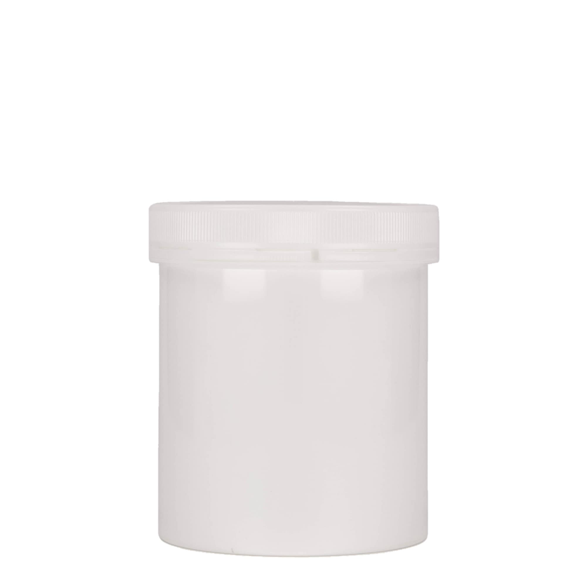 500 ml boîte en plastique « Securilock », PP, blanche, ouverture : bouchon à vis