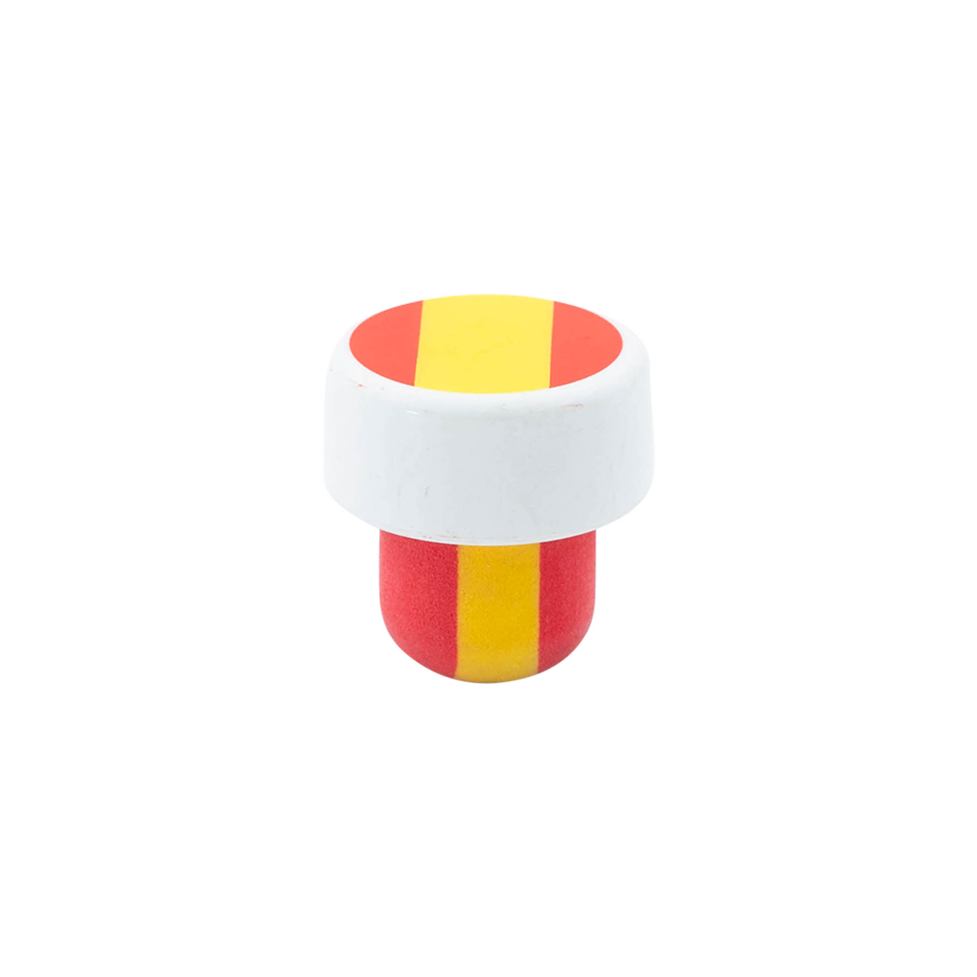 Bouchon à prise 19 mm « Espagne », plastique, multicolore, pour embouchure : liège