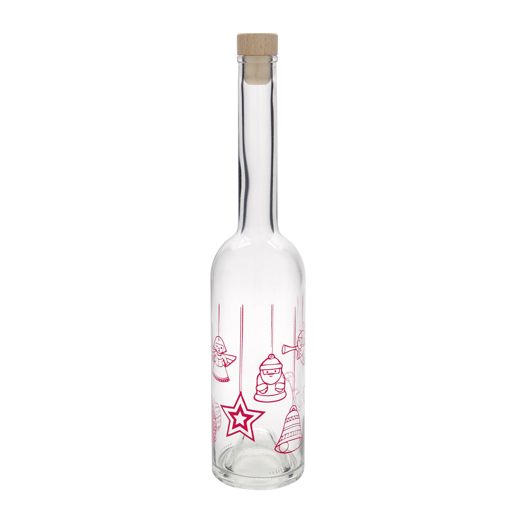 Bouteille en verre 500 ml 'Opera', motif : étoiles, ouverture : bouchon en liège
