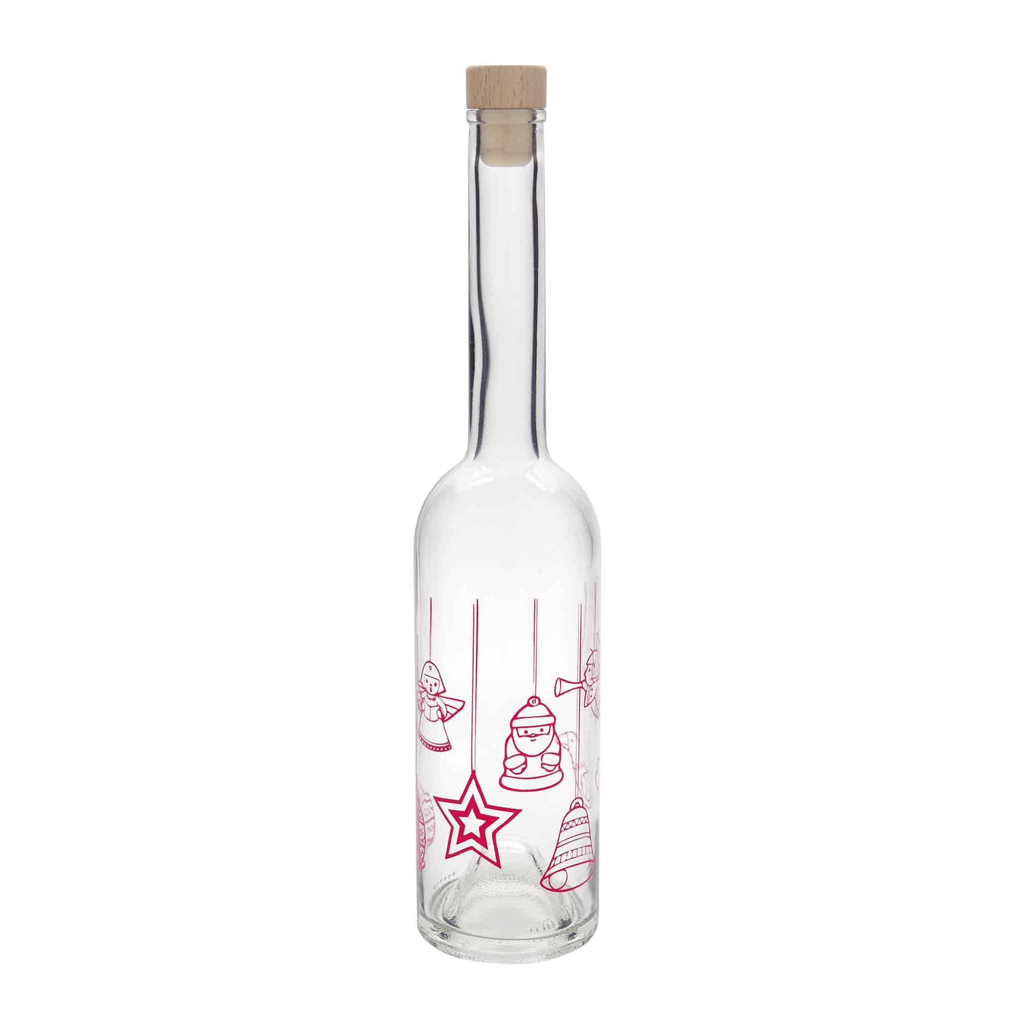 Bouteille en verre 500 ml 'Opera', motif : étoiles, ouverture : bouchon en liège