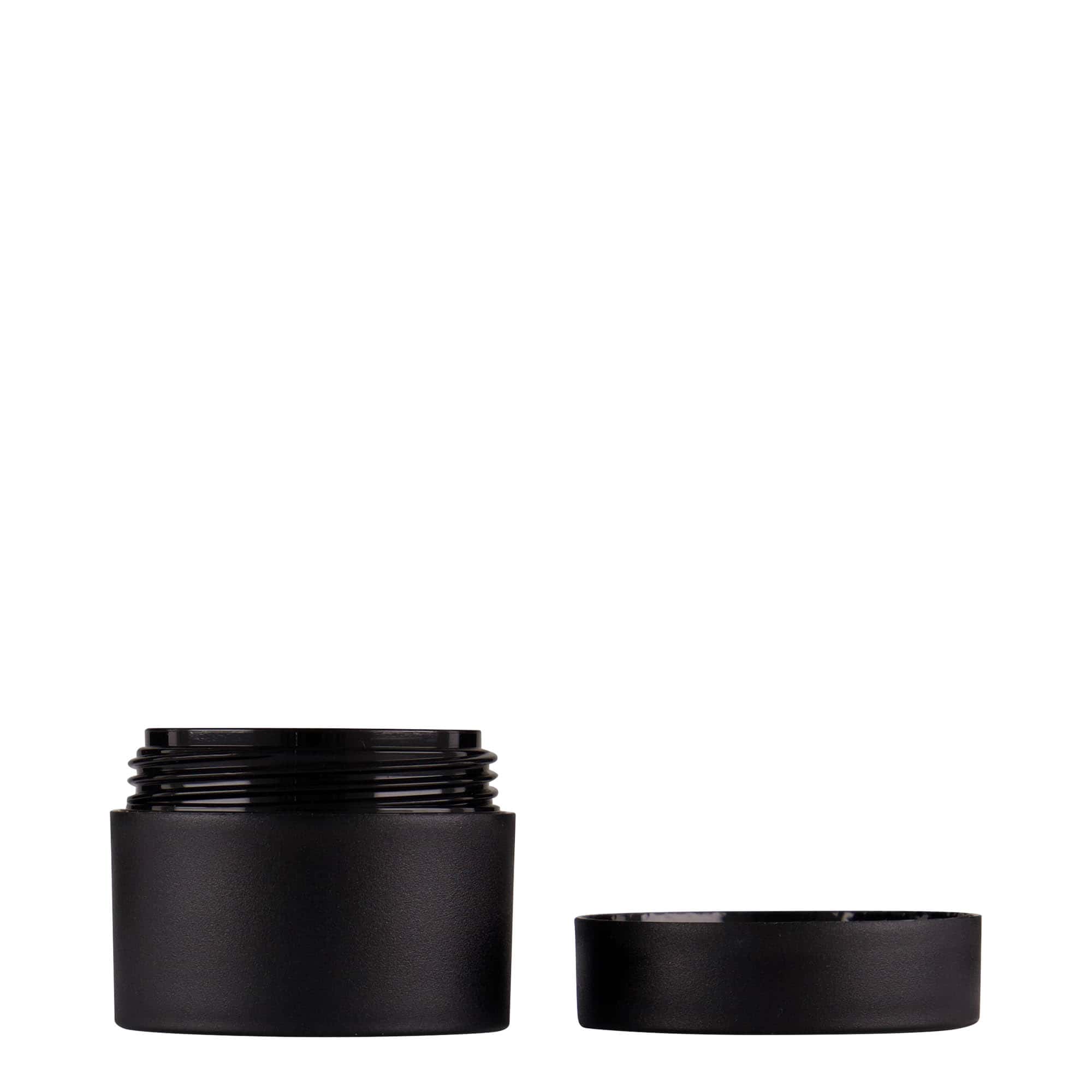 Dose en plastique 15 ml 'Antonella', PP, noir, ouverture : bouchon à vis