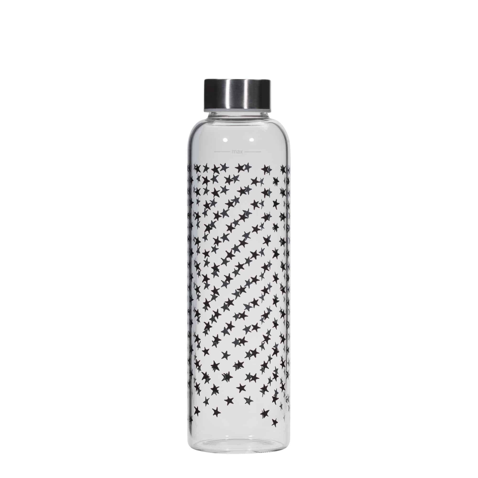 Bouteille d'eau 500 ml 'Perseus - Étoiles noires', ouverture : bouchon à vis