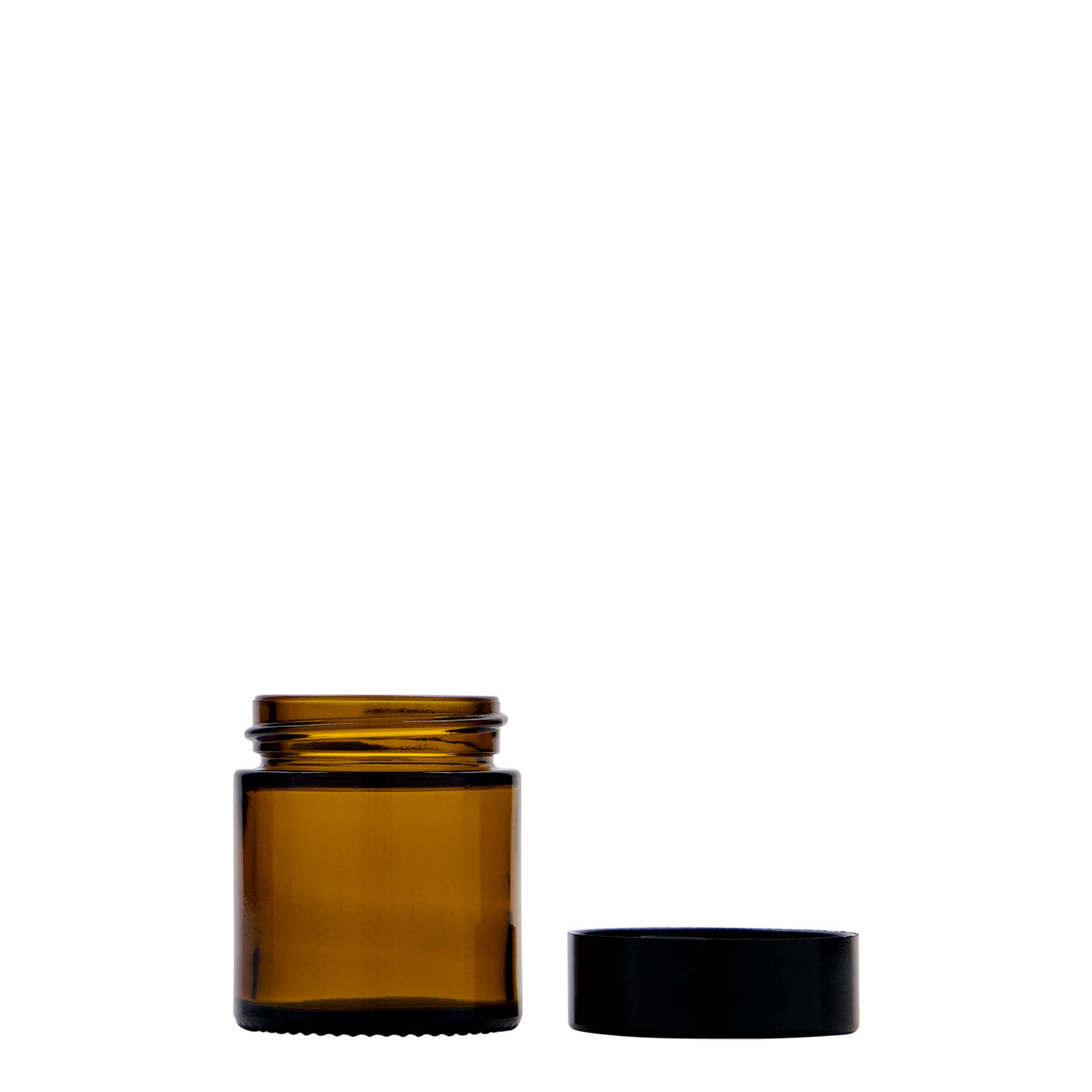 Pot de 30 ml 'Brown Line', verre, brun, ouverture : bouchon à vis