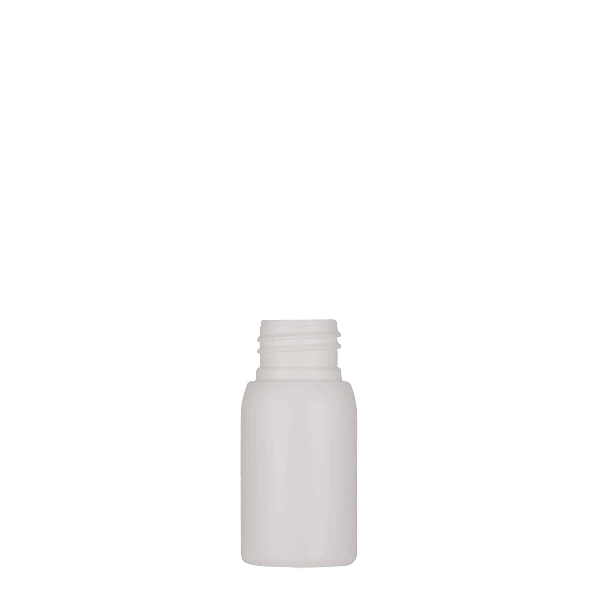 Bouteille en plastique 30 ml 'Tuffy', PEHD, blanche, bouchage: GPI 24/410 Bouteille en plastique 30 ml 'Tuffy', PEHD, blanche, bouchage: GPI 24/410