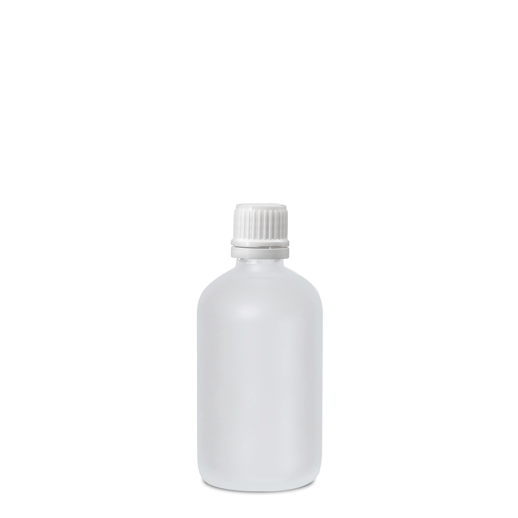 Flacon médical 100 ml, verre, givré, goulot : DIN 18