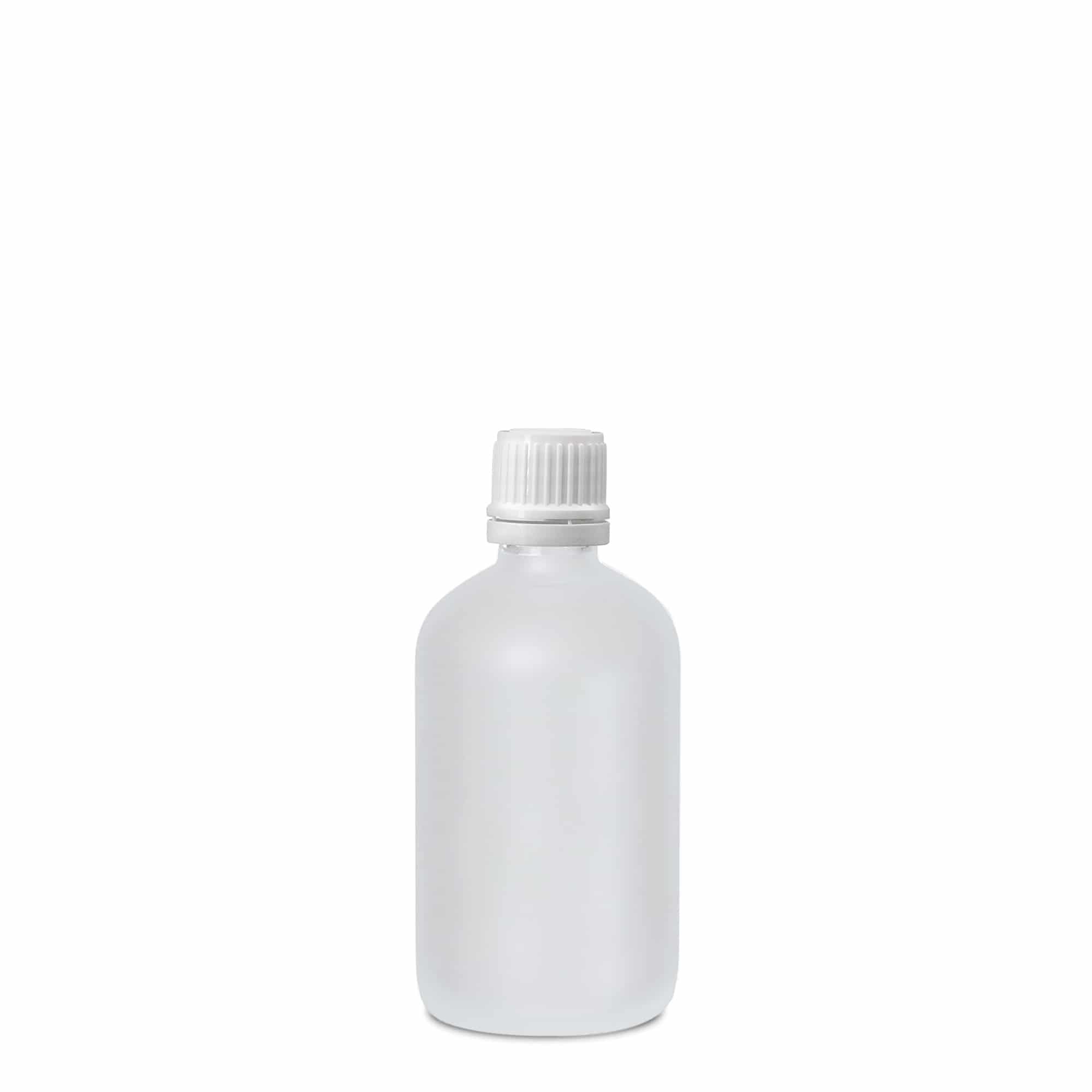 Flacon médical 100 ml, verre, givré, ouverture : DIN 18