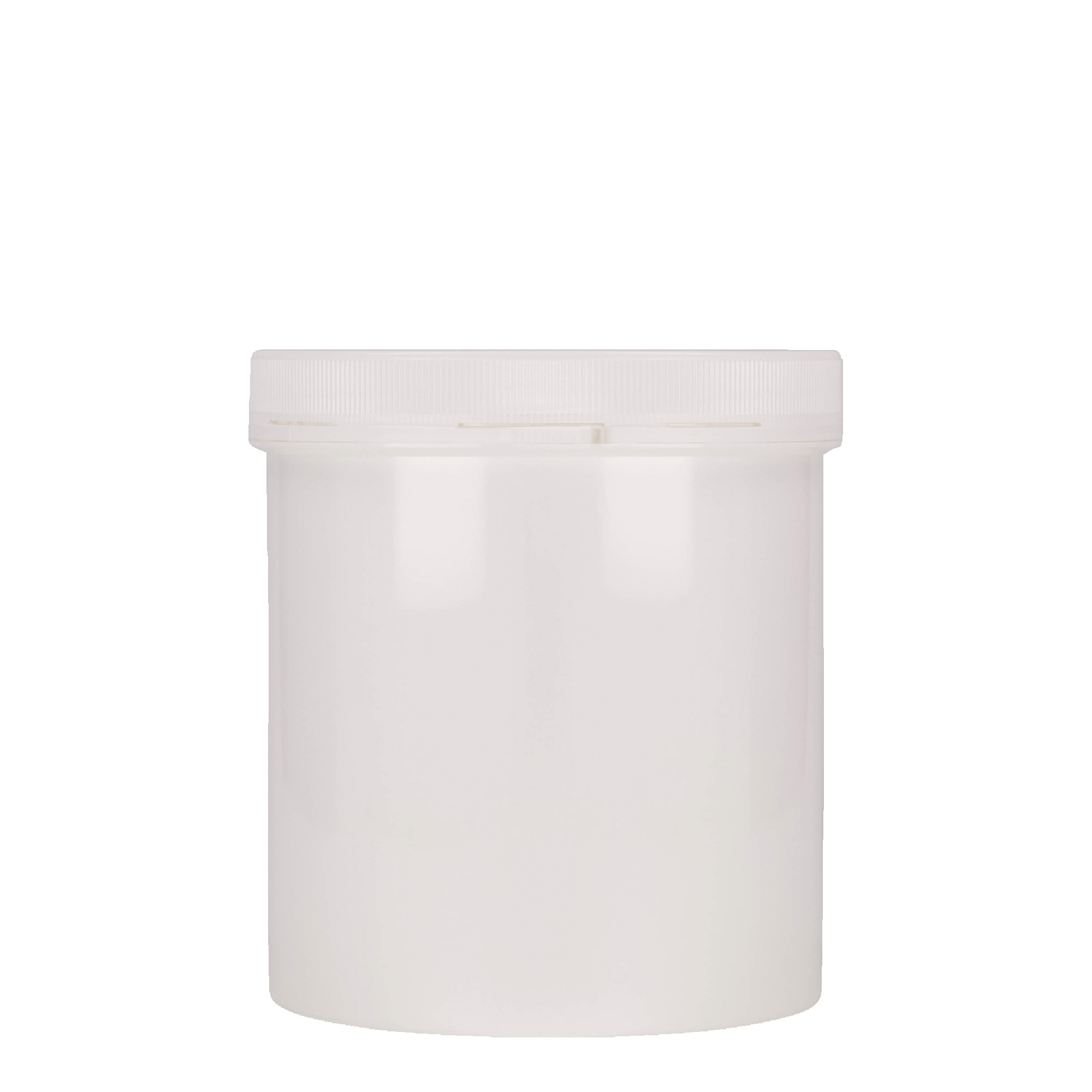 1.000 ml boîte en plastique 'Securilock', PP, blanche, ouverture : bouchon à vis