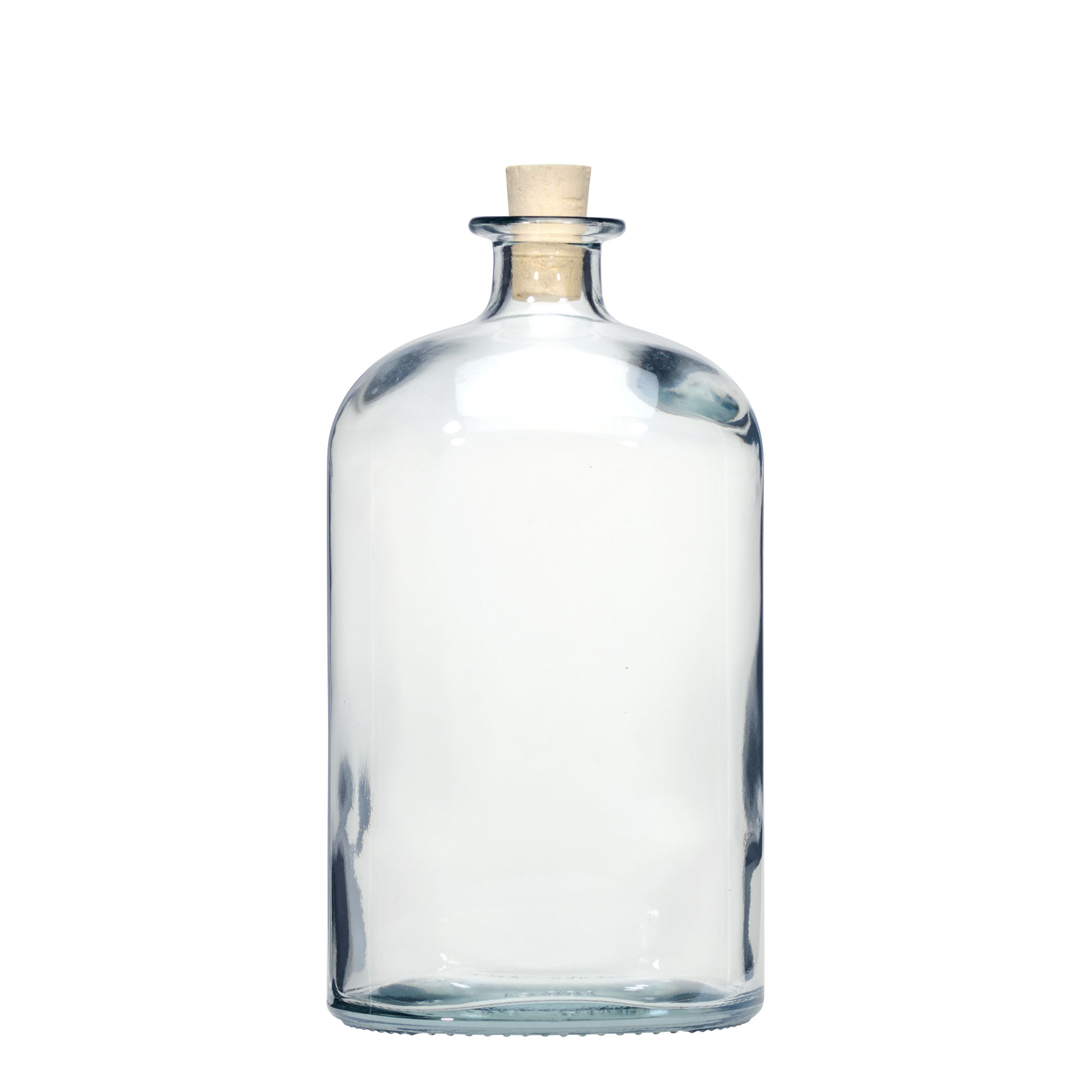 Bouteille en verre 1 000 ml « Dundee », ovale, ouverture : bouchon en liège Bouteille en verre 1 000 ml « Dundee », ovale, ouverture : bouchon en liège