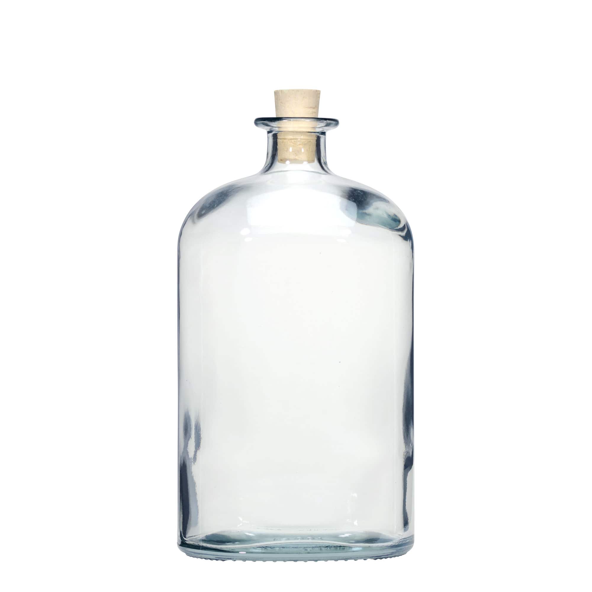 Bouteille en verre 1 000 ml « Dundee », ovale, ouverture : bouchon en liège