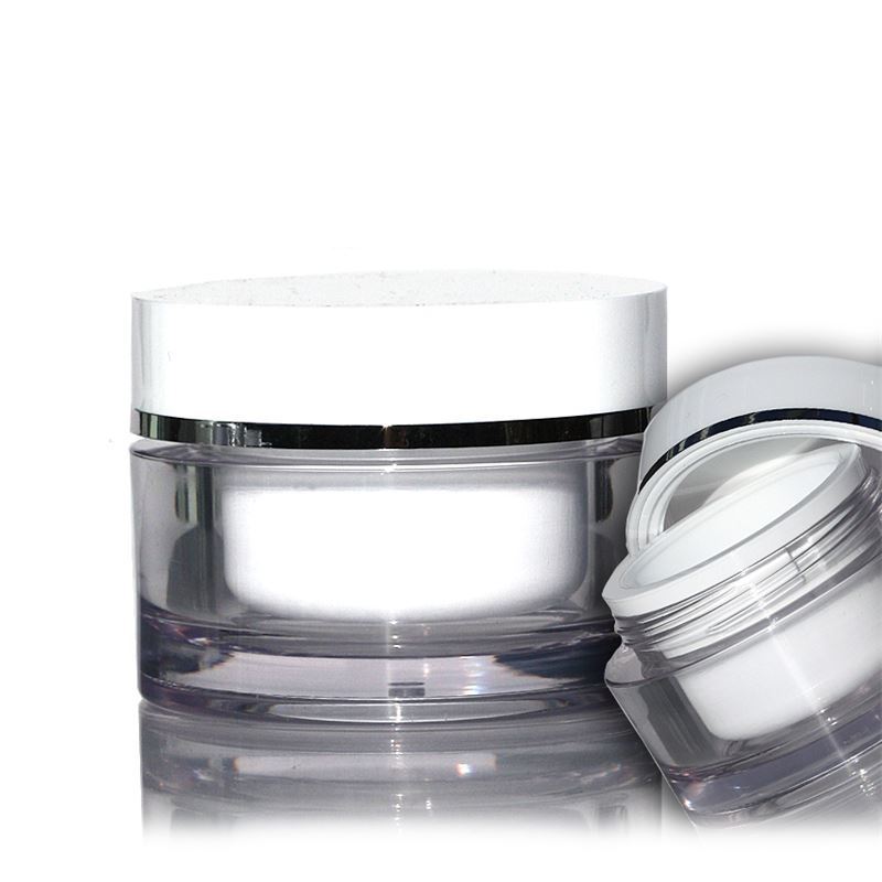30 ml pot, plastique SAN, blanc, ouverture : fermeture à vis
