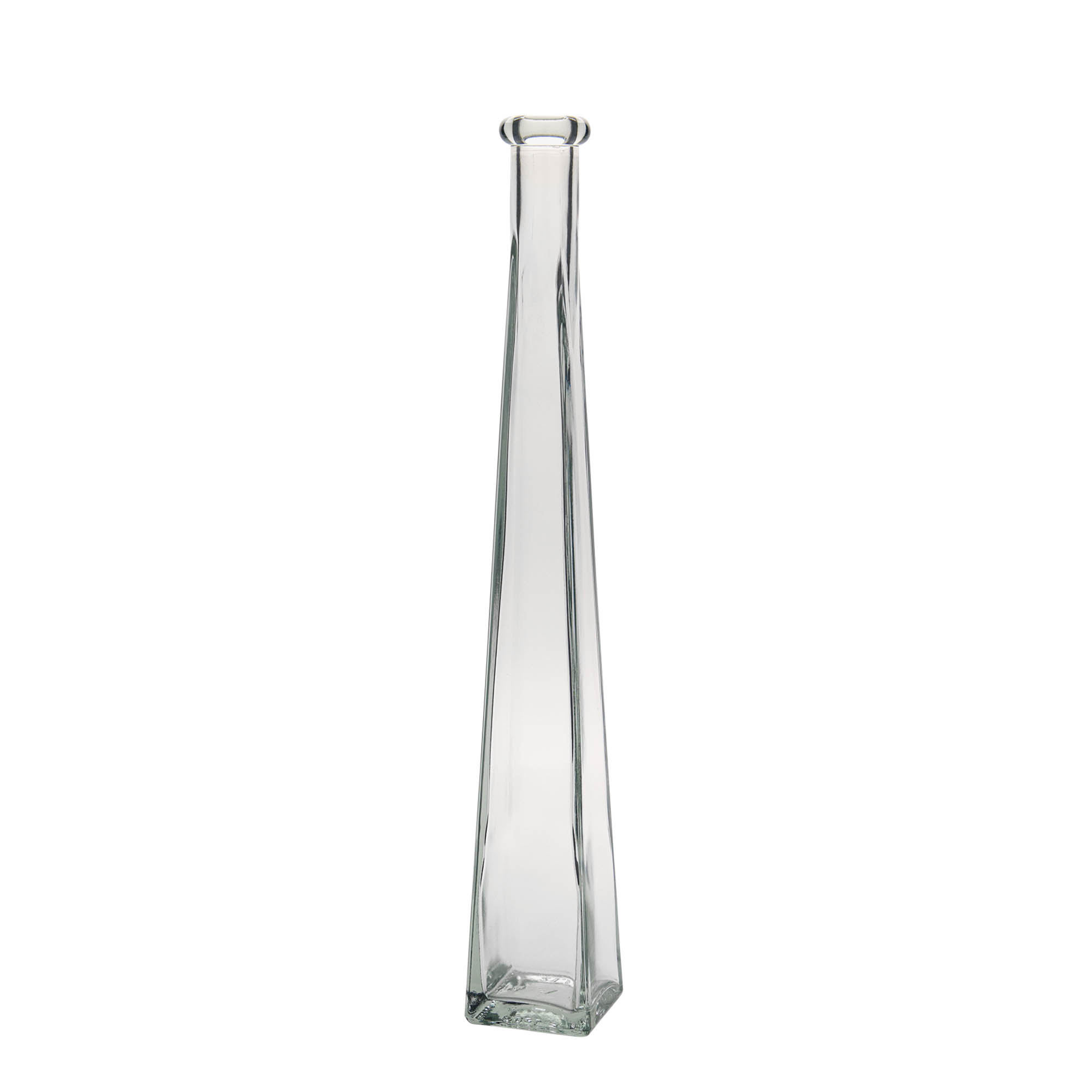 Bouteille en verre 200 ml 'Dama Quadrato', carrée, ouverture : bouchon en liège Bouteille en verre 200 ml 'Dama Quadrato', carrée, ouverture : bouchon en liège