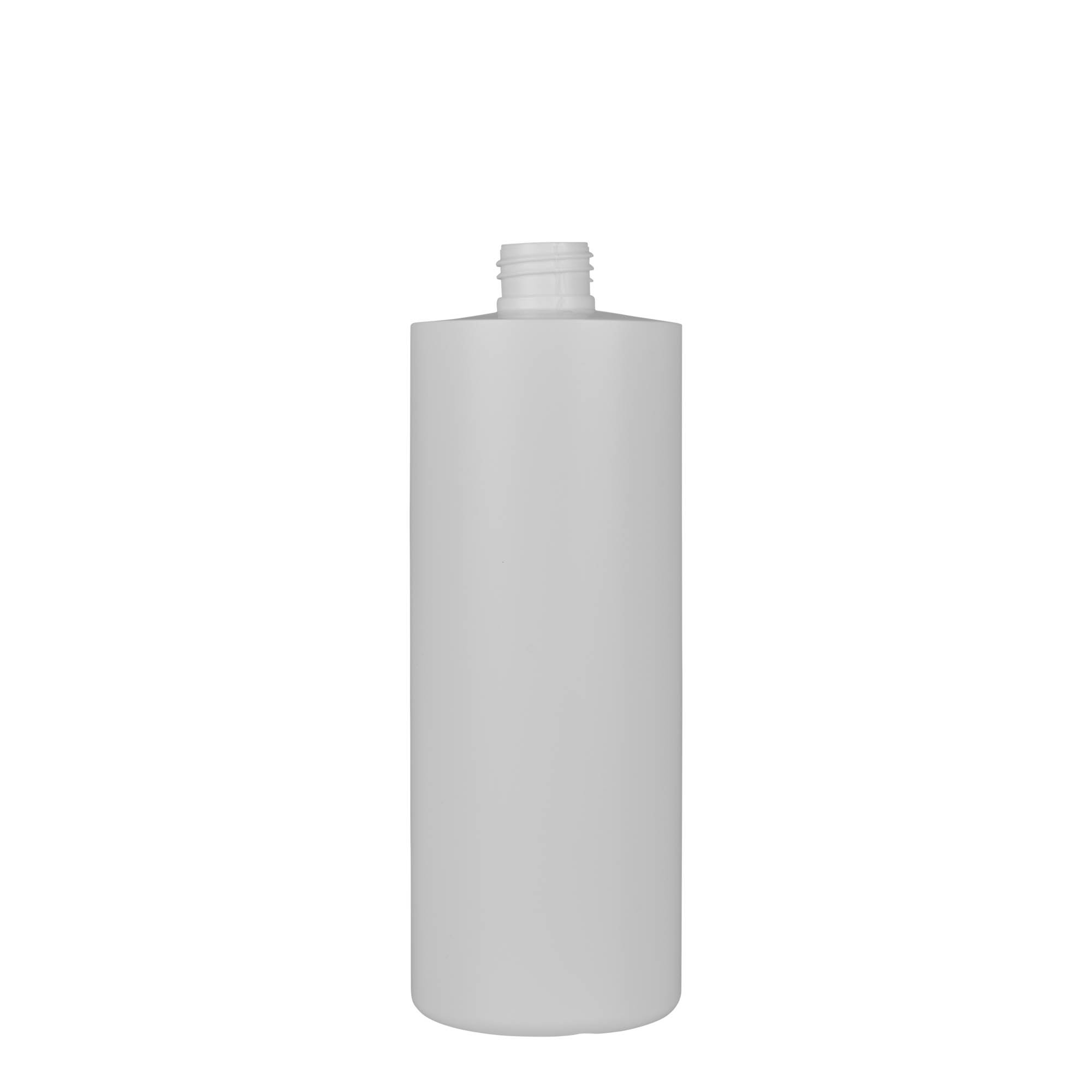 Bouteille en plastique 500 ml 'Pipe', PEHD vert, blanc, ouverture : 24/410