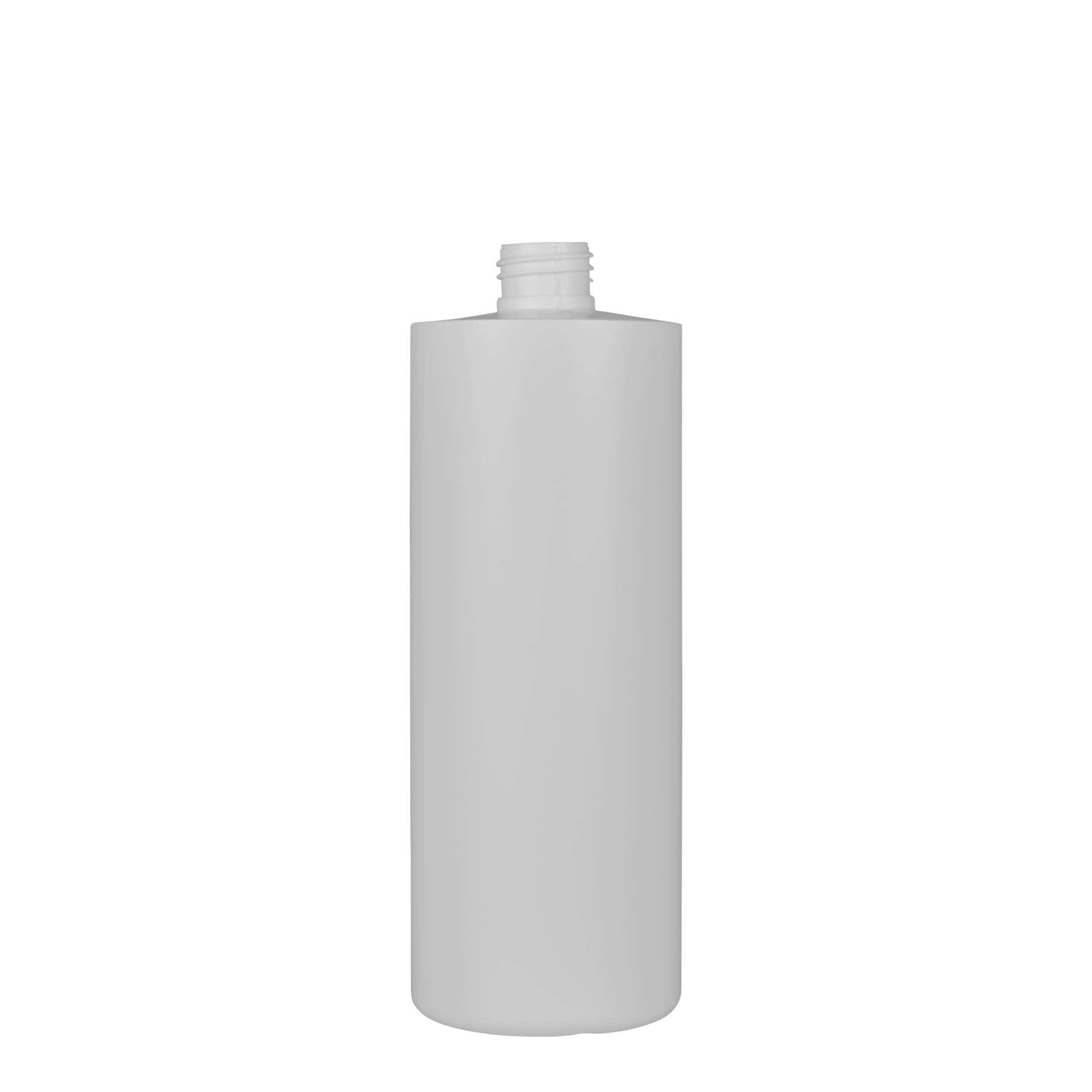 Bouteille en plastique 500 ml « Pipe », PEHD vert, blanc, ouverture : 24/410
