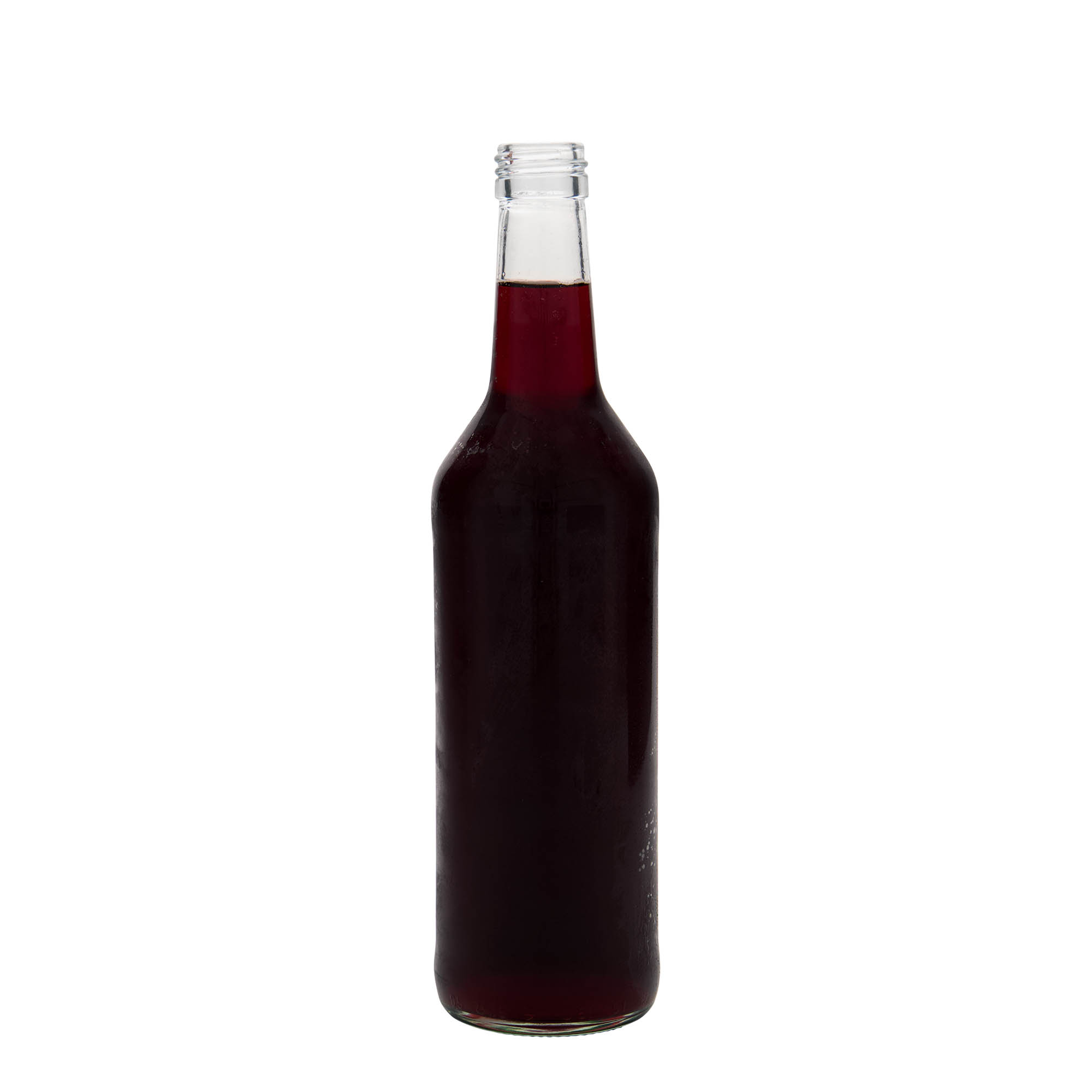 Bouteille en verre 500 ml à col droit, ouverture : PP 28 Bouteille en verre 500 ml à col droit, ouverture : PP 28