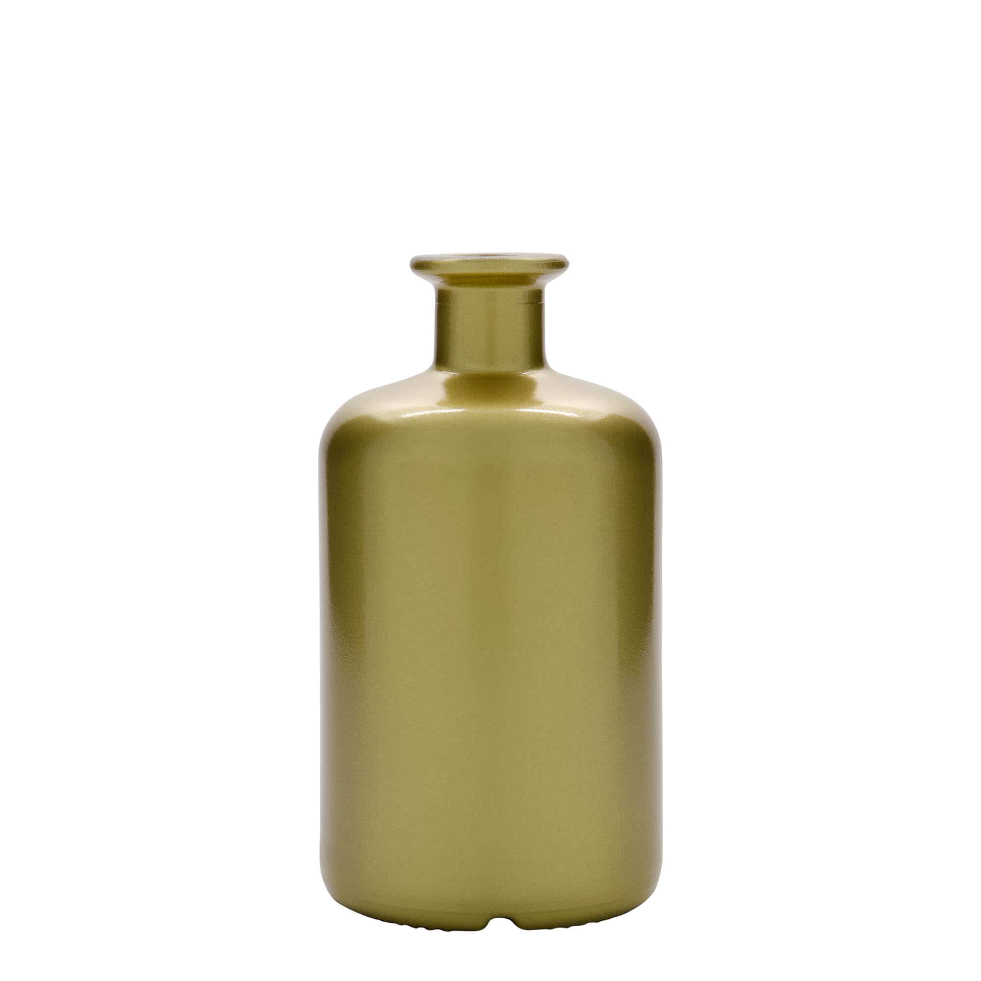 Bouteille en verre apothicaire 500 ml, dorée, bouchage: bouchon Bouteille en verre apothicaire 500 ml, dorée, bouchage: bouchon