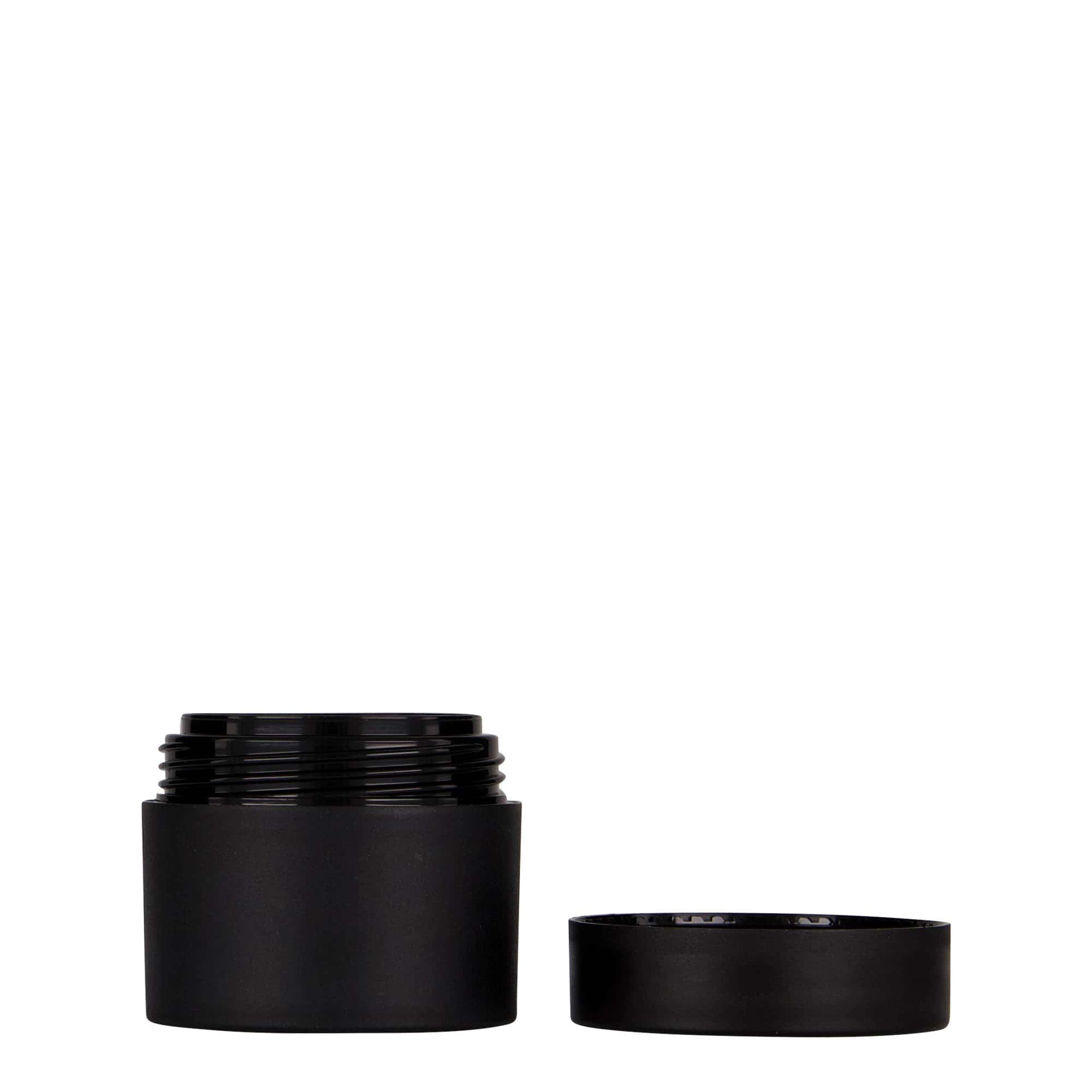 Dose en plastique 30 ml 'Antonella', PP, noir, ouverture : bouchon à vis