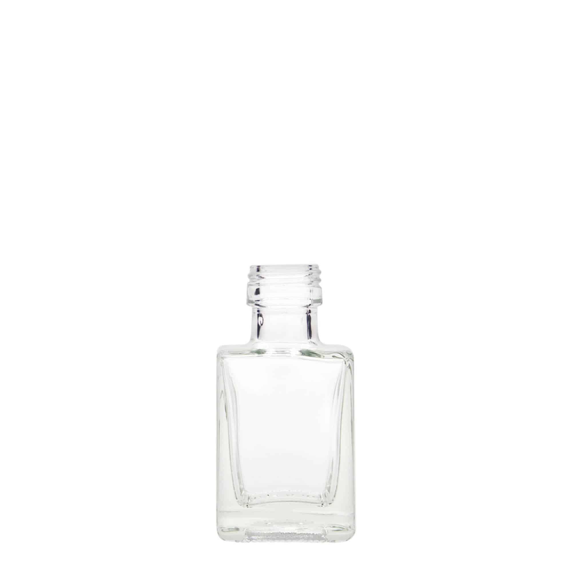 Bouteille en verre 50 ml 'Cube', carrée, bouchage: PP 24 Bouteille en verre 50 ml 'Cube', carrée, bouchage: PP 24