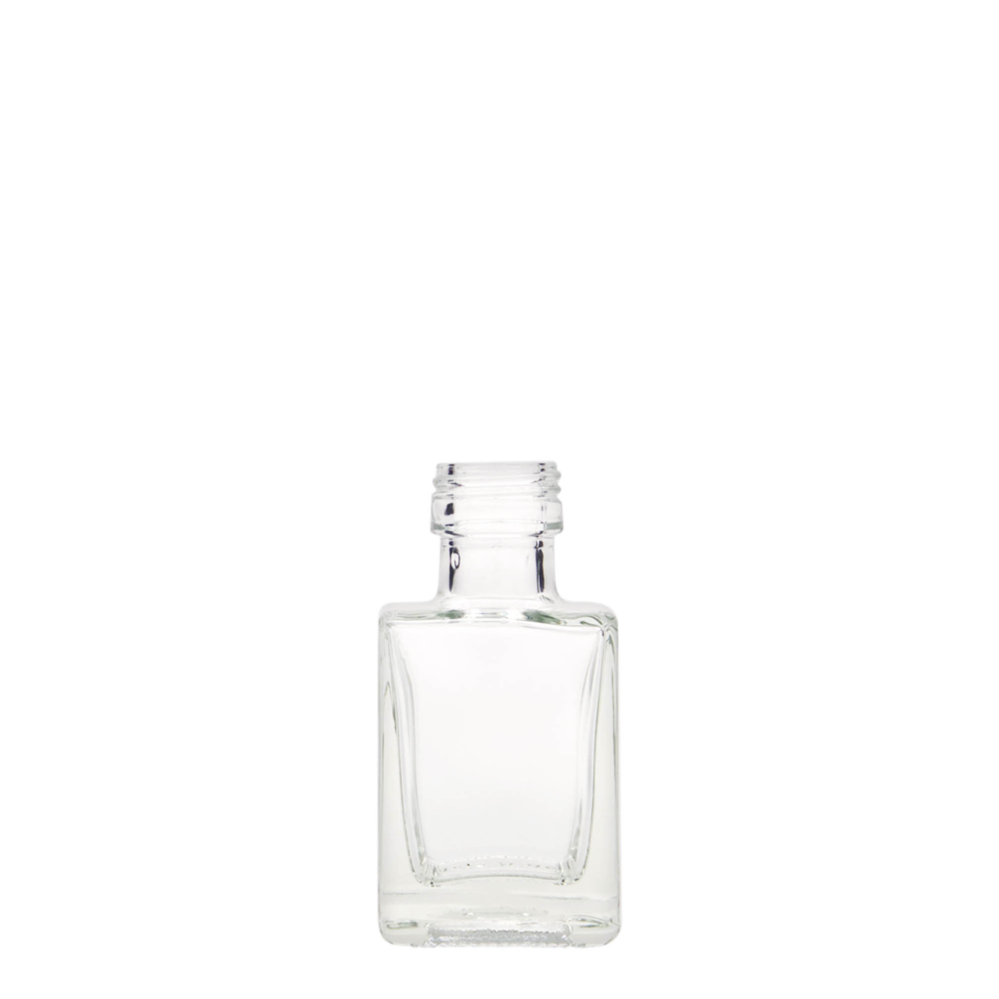 Flacon en verre 50 ml « Cube », carré, ouverture : PP 24