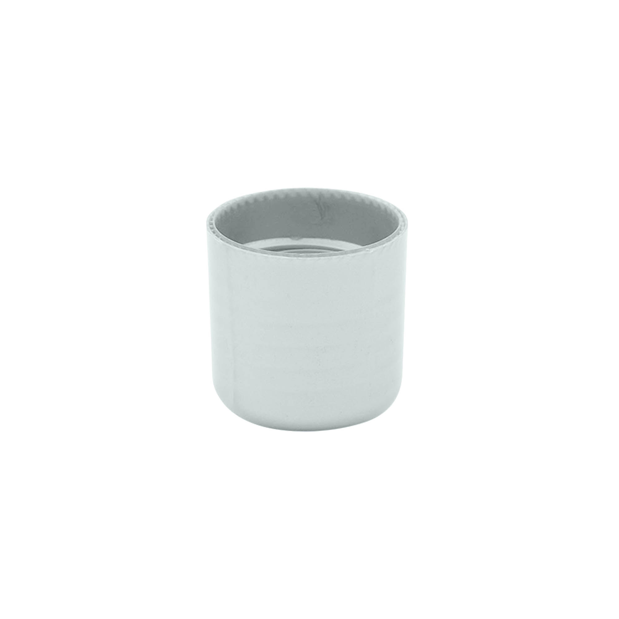 Bouchon à vis avec insert pour seringue, plastique PP, argent, pour ouverture : 24/410 Bouchon à vis avec insert pour seringue, plastique PP, argent, pour ouverture : 24/410