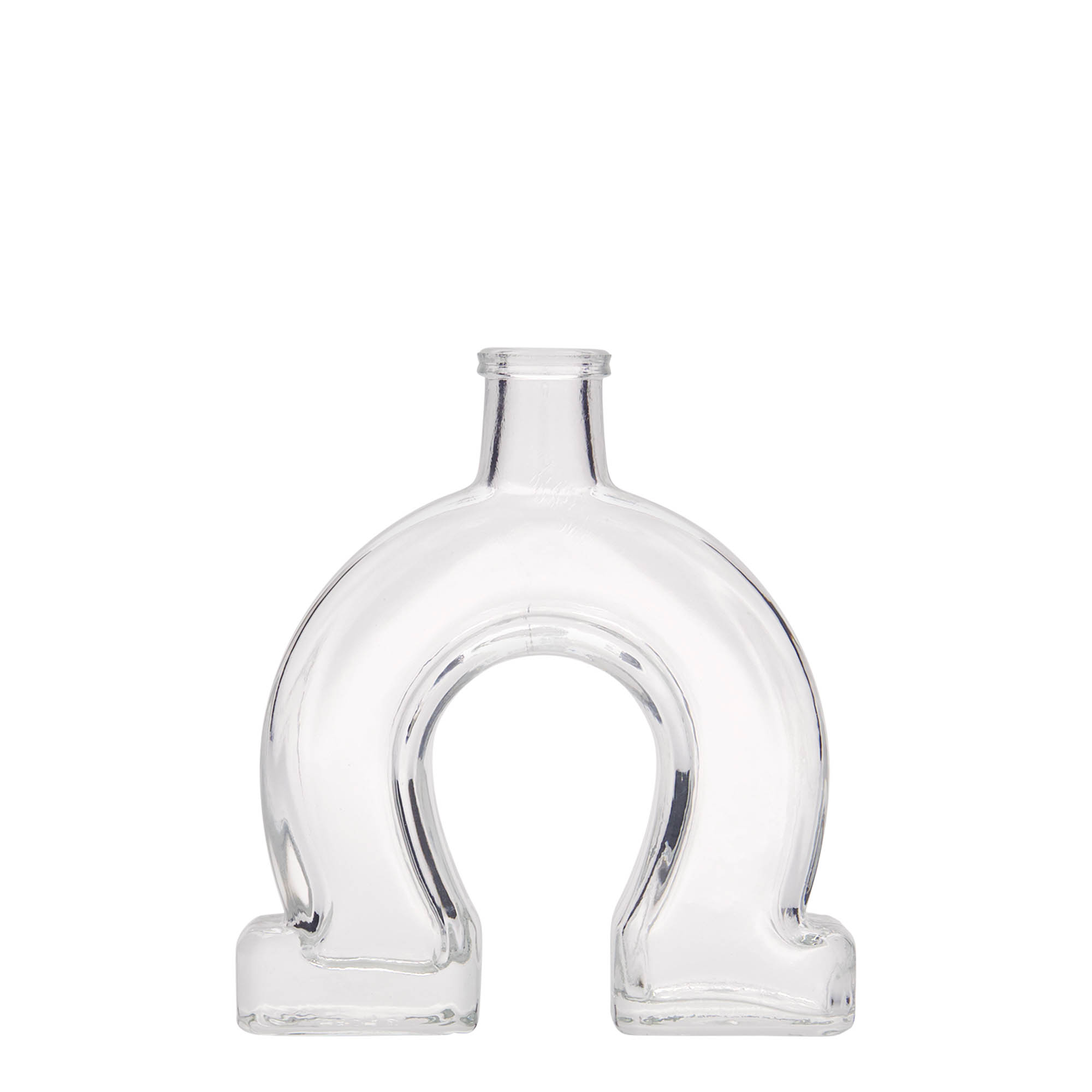 Flacon en verre de 100 ml « Fer à cheval », ouverture : liège Flacon en verre de 100 ml « Fer à cheval », ouverture : liège