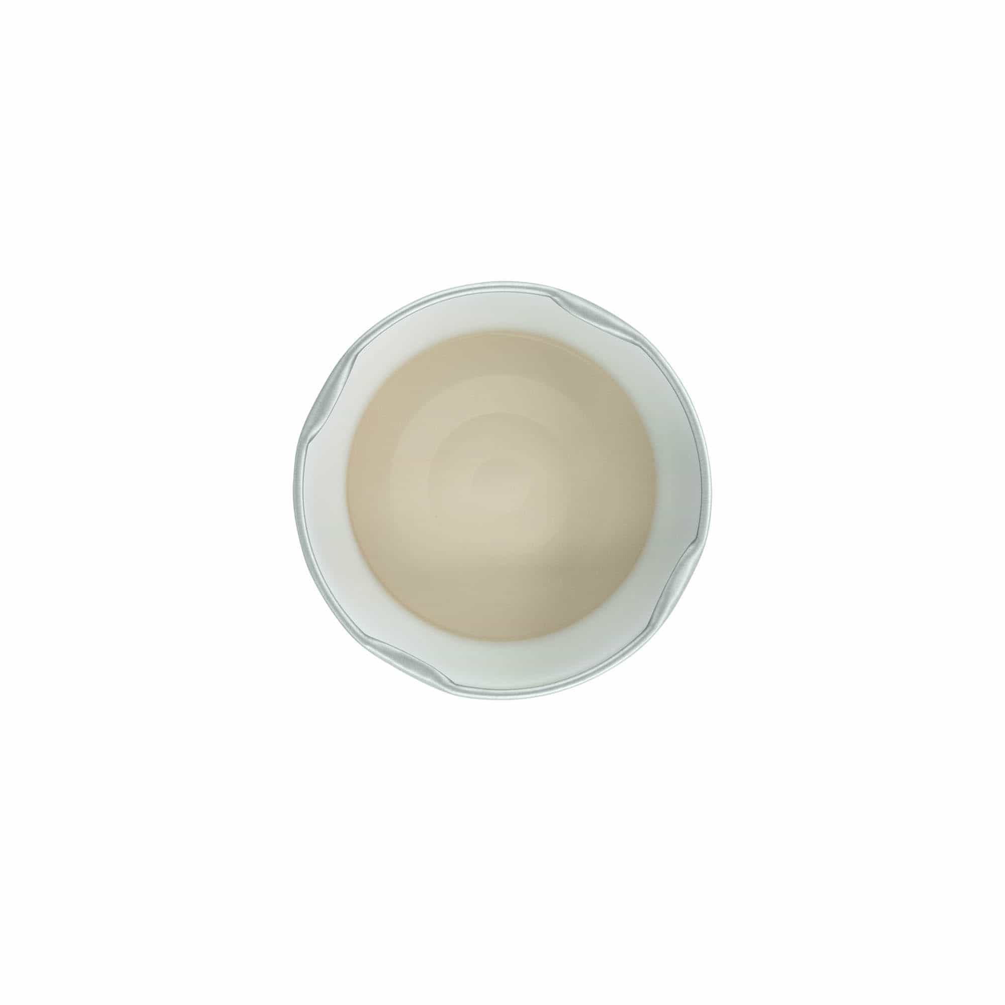 Bouchon à vis profond, tôle blanche, argenté, pour ouverture : Deep-TO 63