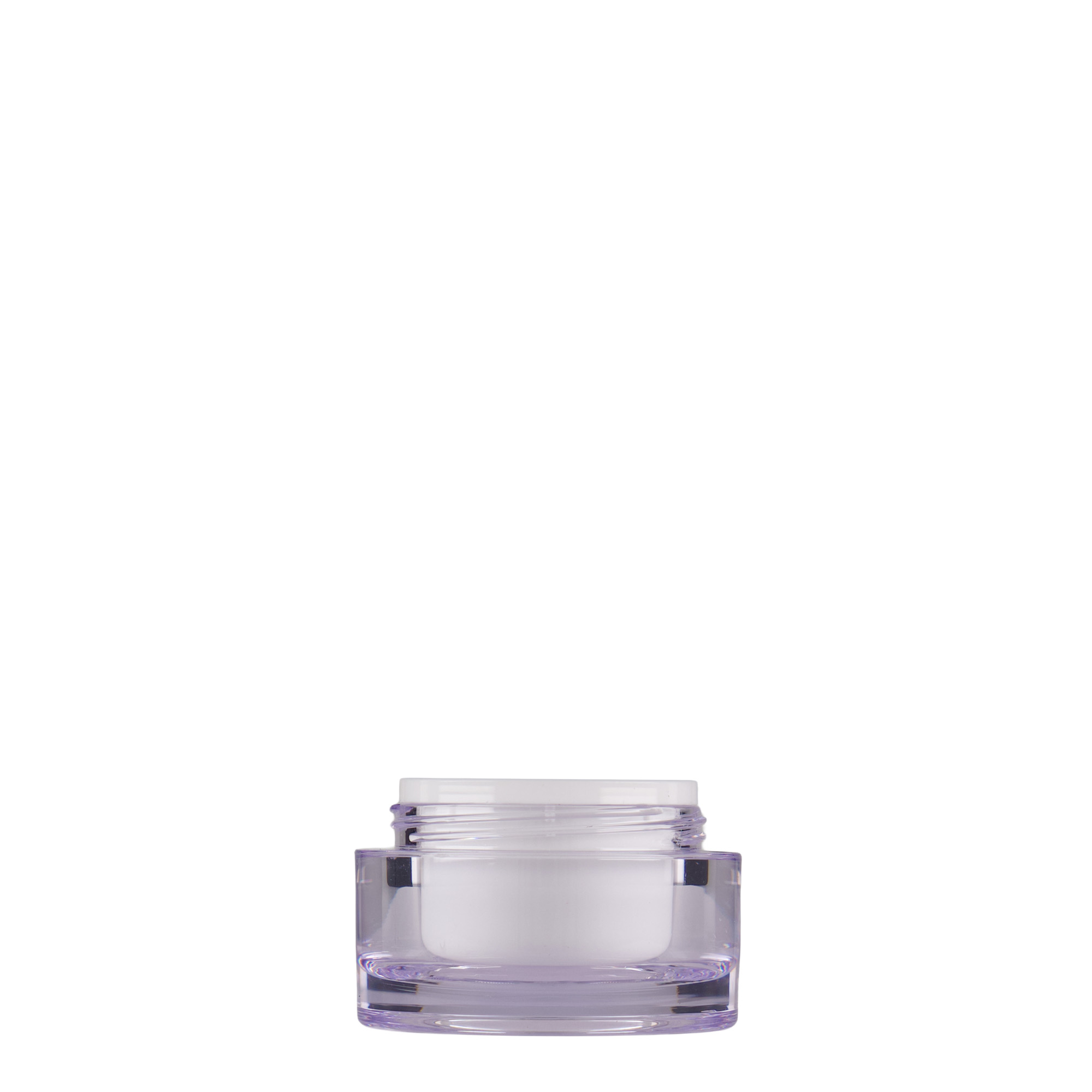Pot de 10 ml, plastique SAN, blanc, ouverture : bouchon à vis Pot de 10 ml, plastique SAN, blanc, ouverture : bouchon à vis