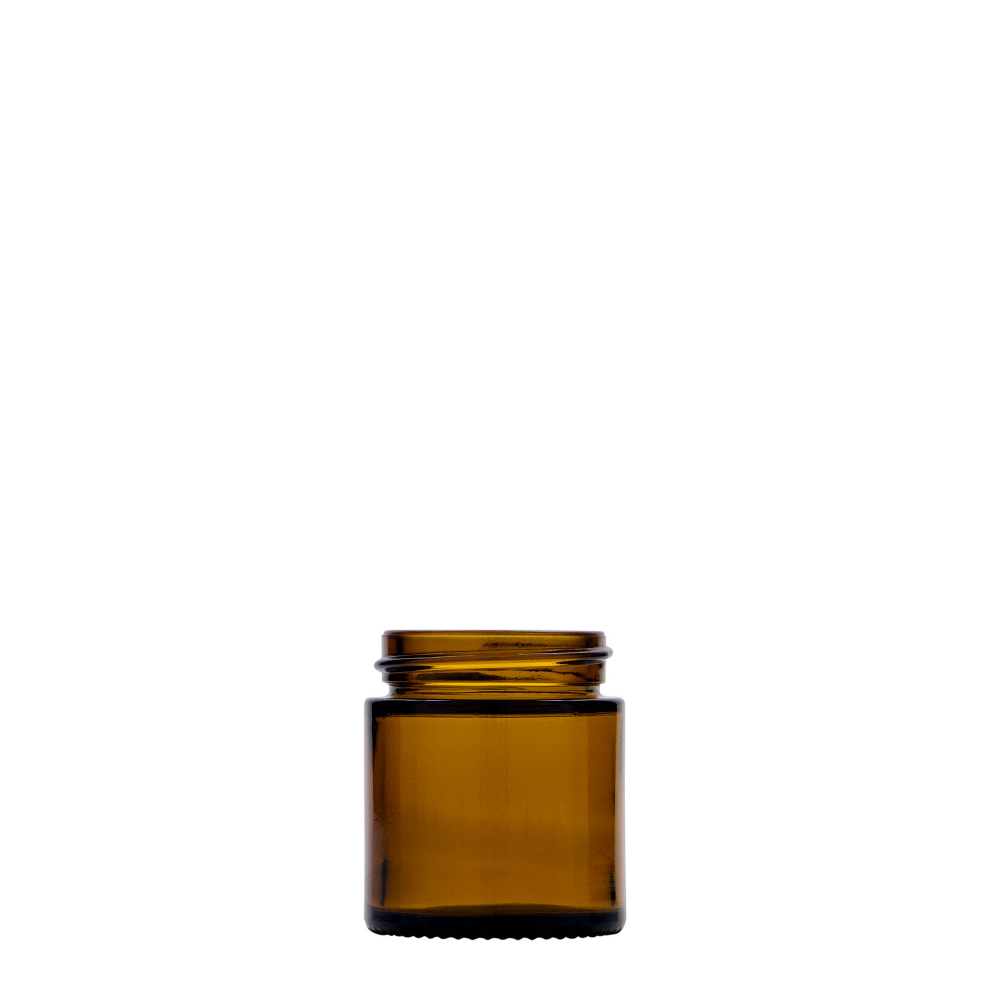 Pot de 30 ml « Brown Line », verre, brun, ouverture : bouchon à vis