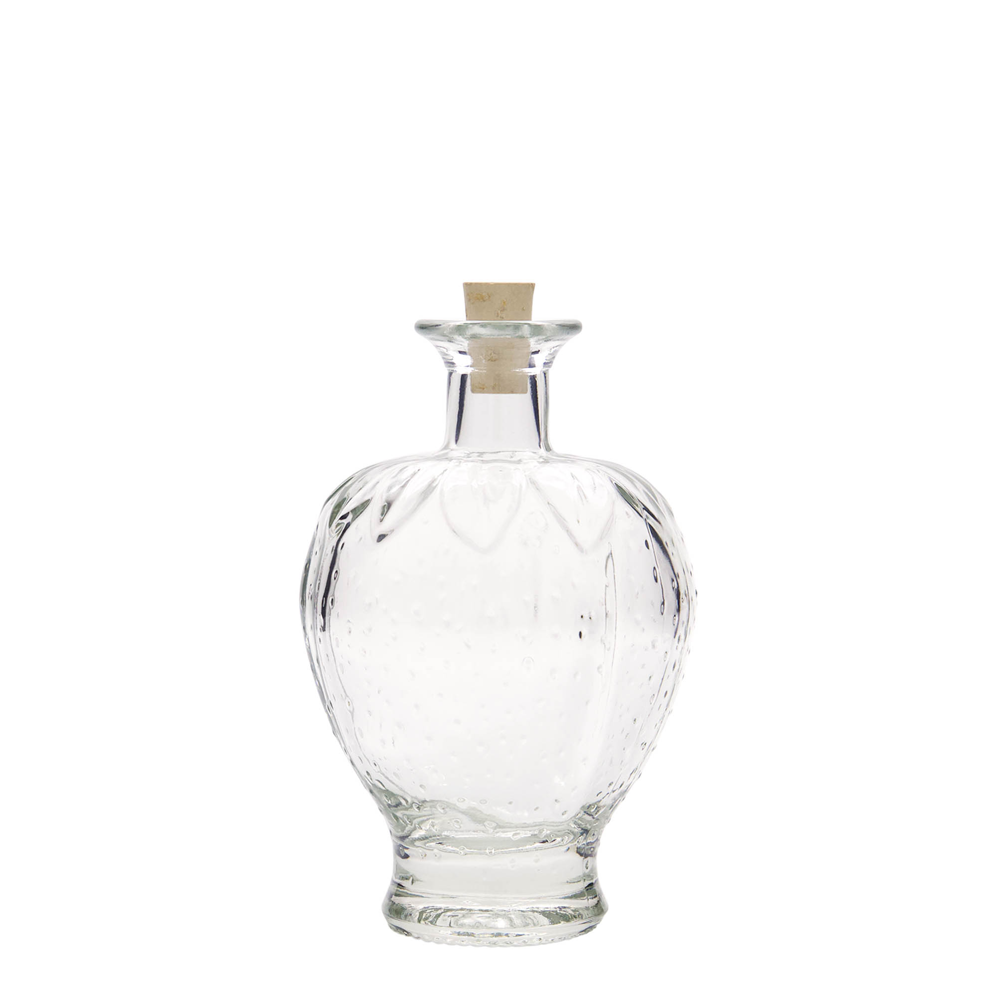 Flacon en verre de 200 ml « Fraise », ouverture : bouchon en liège Flacon en verre de 200 ml « Fraise », ouverture : bouchon en liège