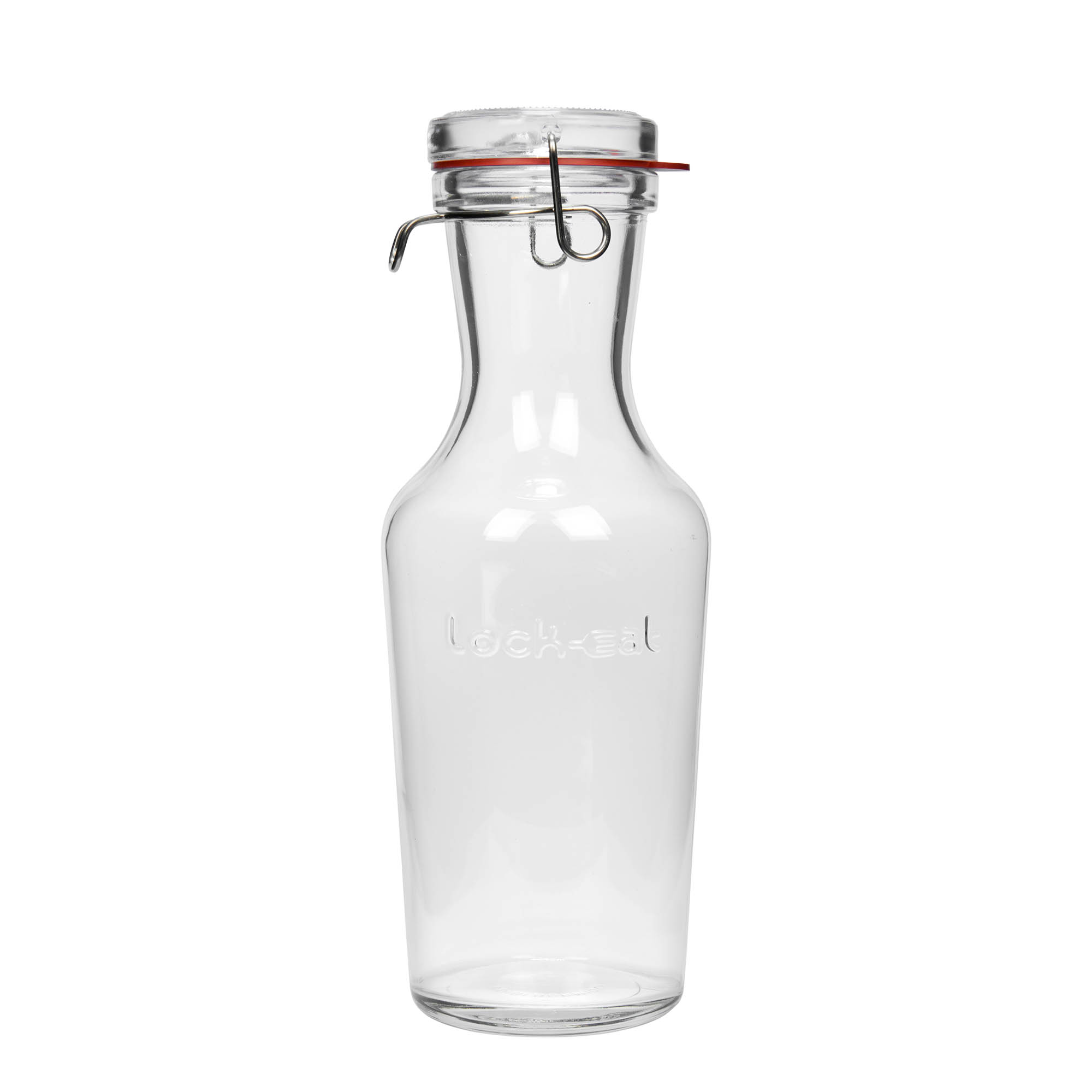 Carafe en verre 1.000 ml 'Lock-Eat', ouverture : fermeture à pince métallique