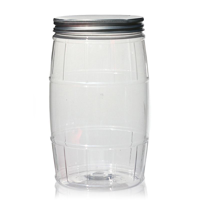 1 500 ml boîte PET « fût », plastique, ouverture : 100/400 1 500 ml boîte PET « fût », plastique, ouverture : 100/400