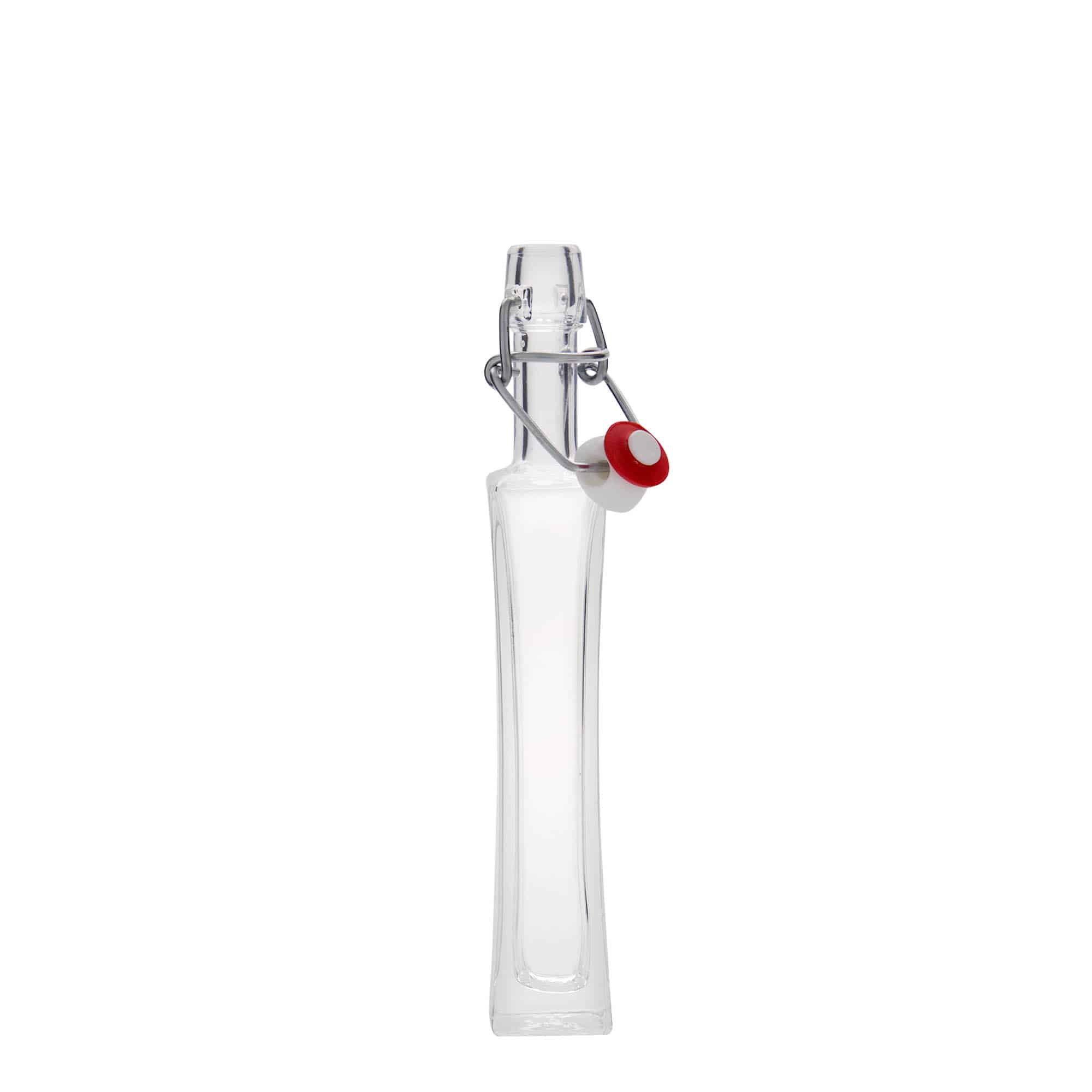 Flacon en verre 40 ml « Koko », carré, ouverture : fermeture à levier Flacon en verre 40 ml « Koko », carré, ouverture : fermeture à levier
