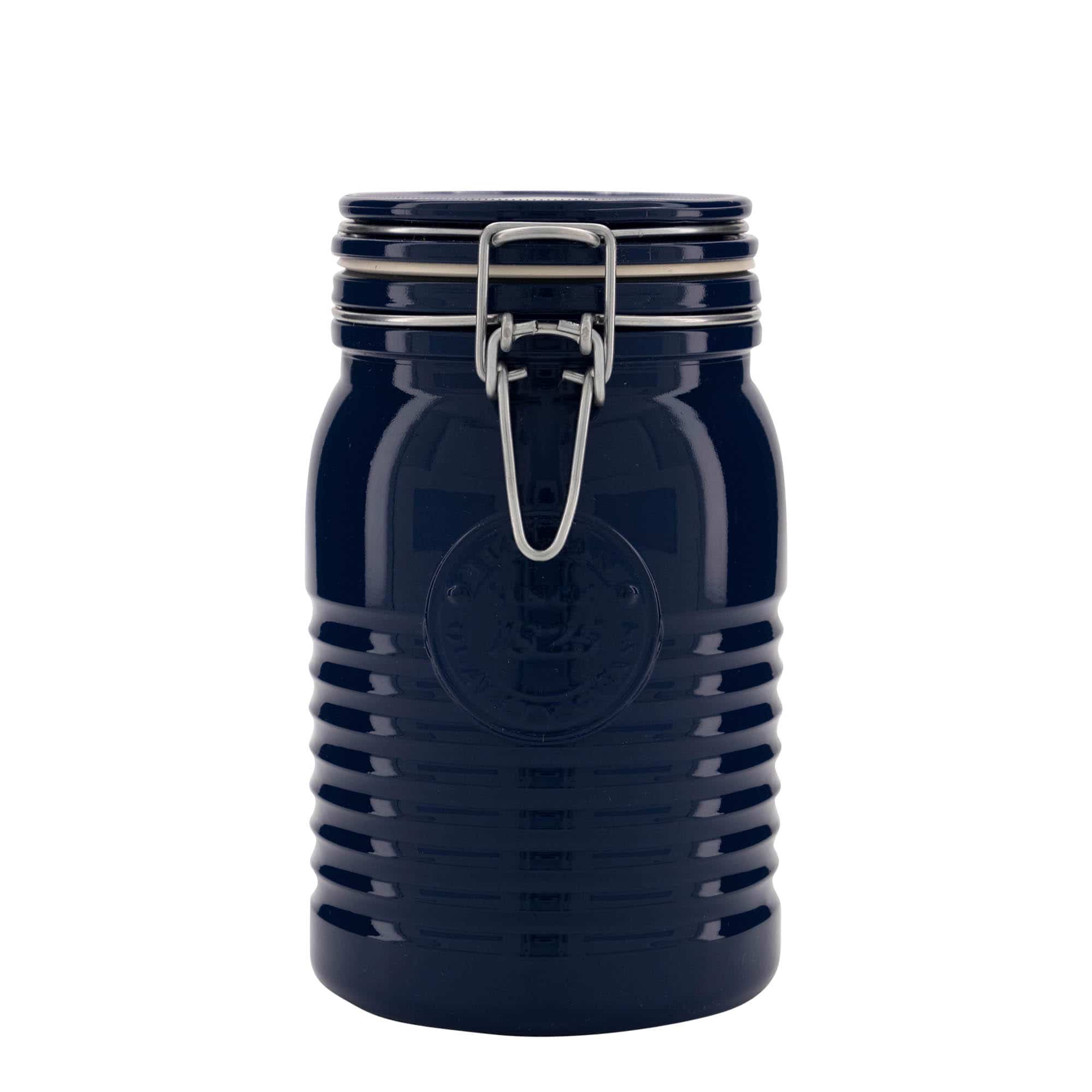 Bocal à fermeture mécanique 1 000 ml 'Officina 1825', bleu, bouchage: bouchon mécanique Bocal à fermeture mécanique 1 000 ml 'Officina 1825', bleu, bouchage: bouchon mécanique
