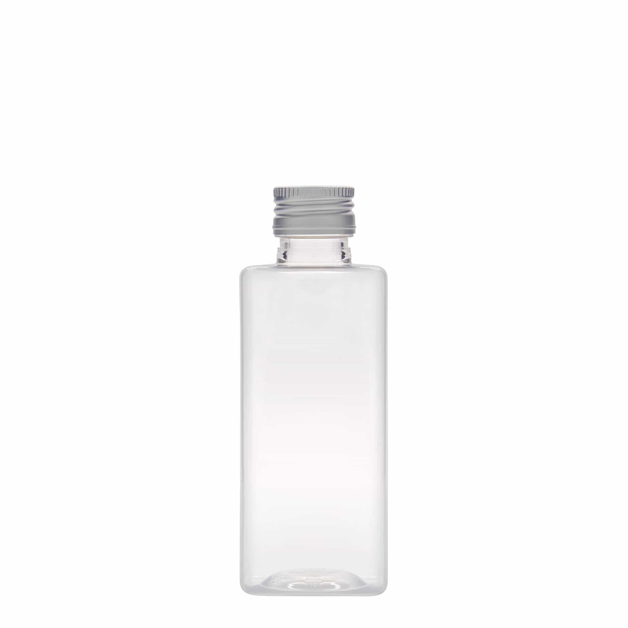 Bouteille PET 250 ml 'Karl', carrée, plastique, ouverture : PP 28