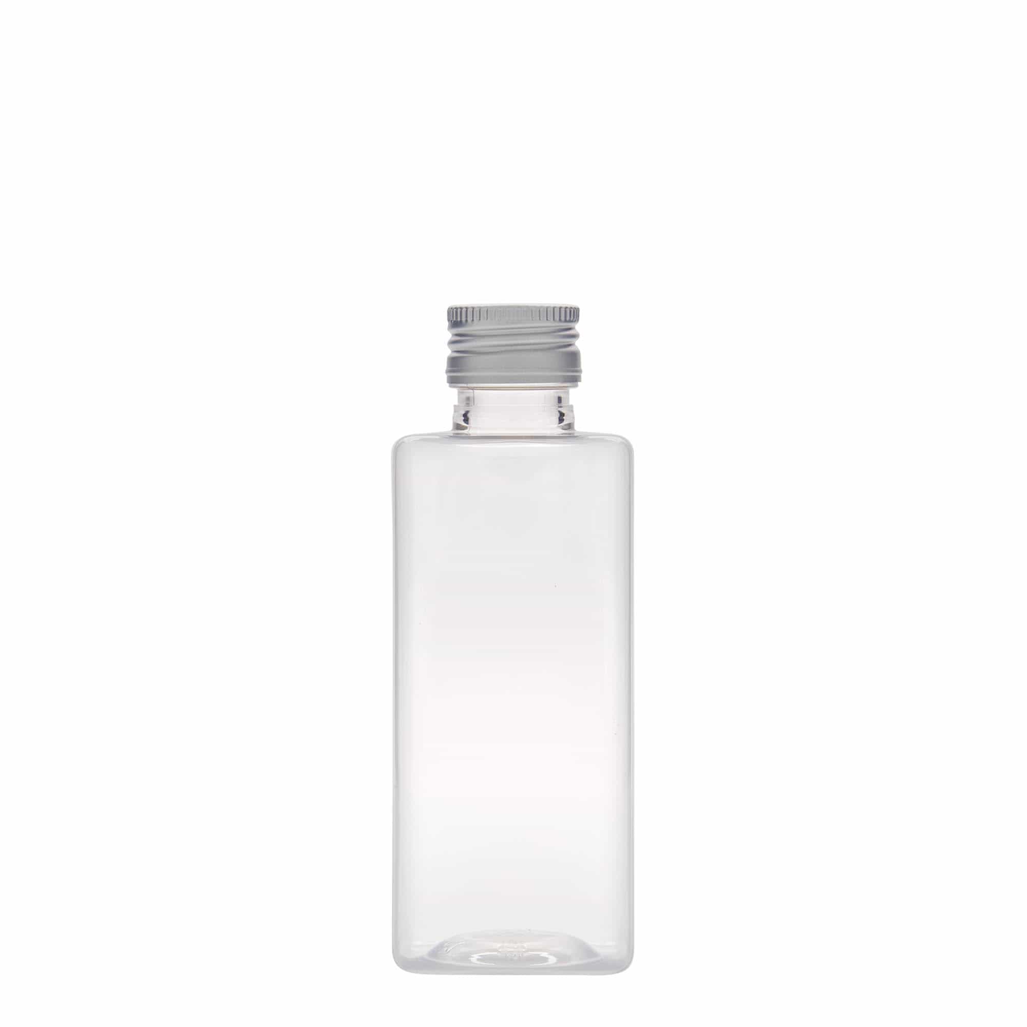 Bouteille PET 250 ml 'Karl', carrée, plastique, ouverture : PP 28