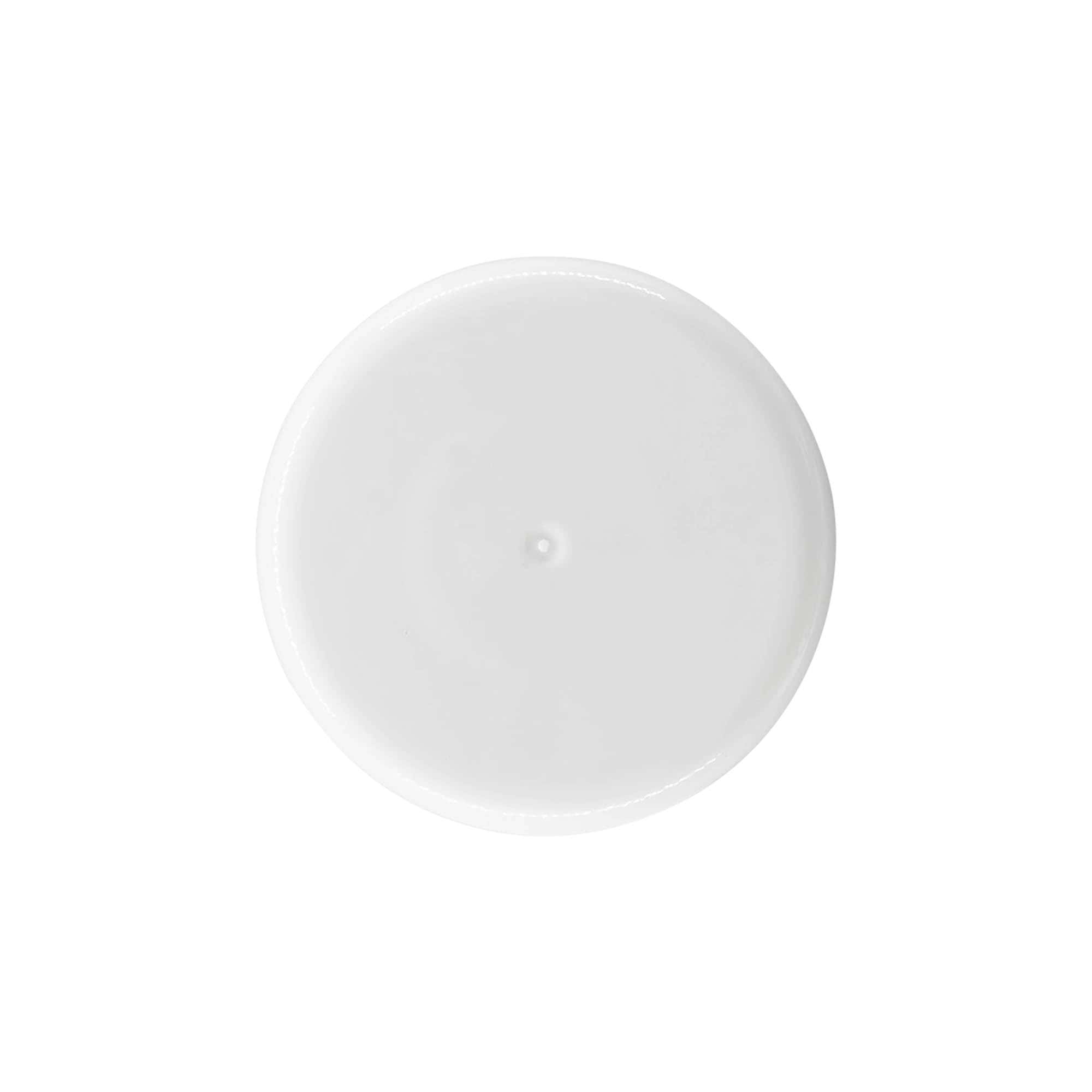 Bouchon à vis pour flacon rond avec insert de seringue, plastique PE, blanc, pour ouverture : GL 22
